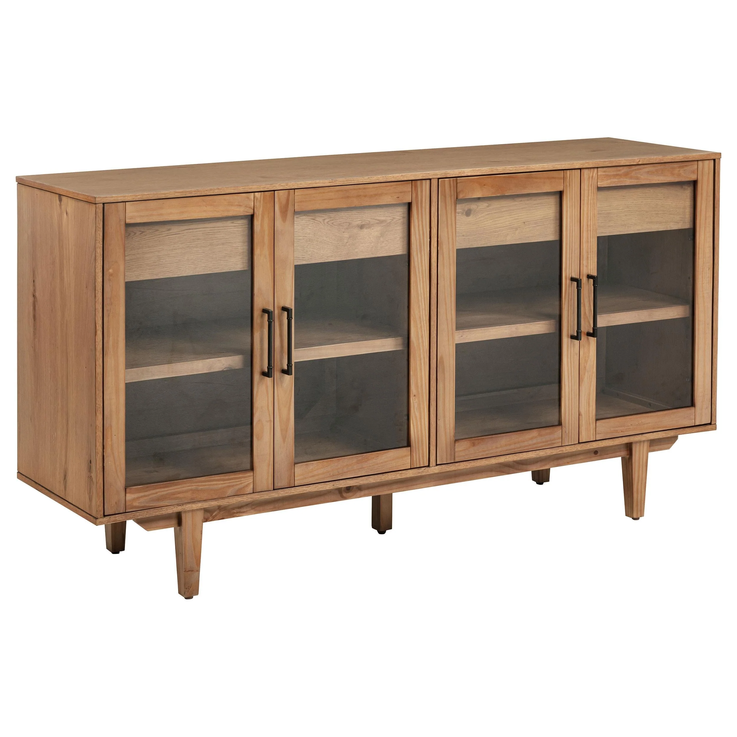 Middleton Natural 4-Door Sideboard with Dual Drawers - Image 2