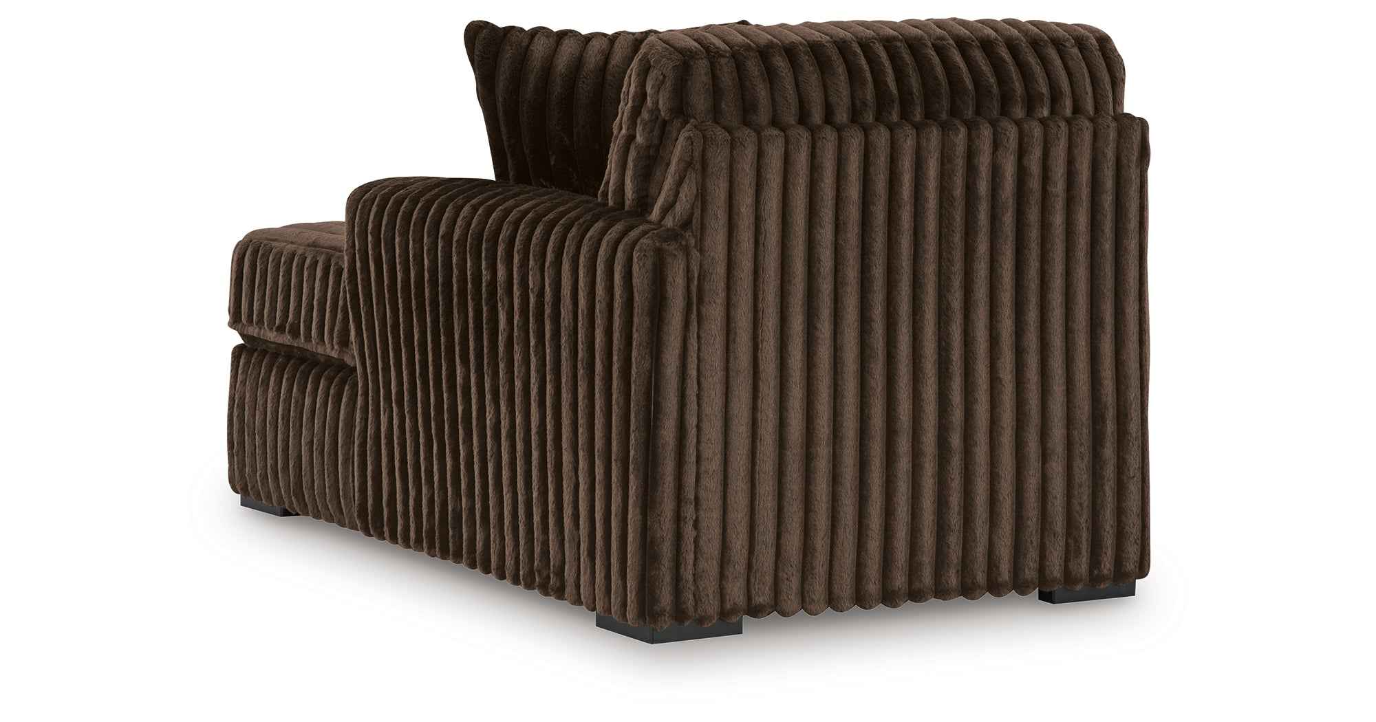 Midnight-Madness Chocolate 3-Piece Sectional with Ottoman - Image 11