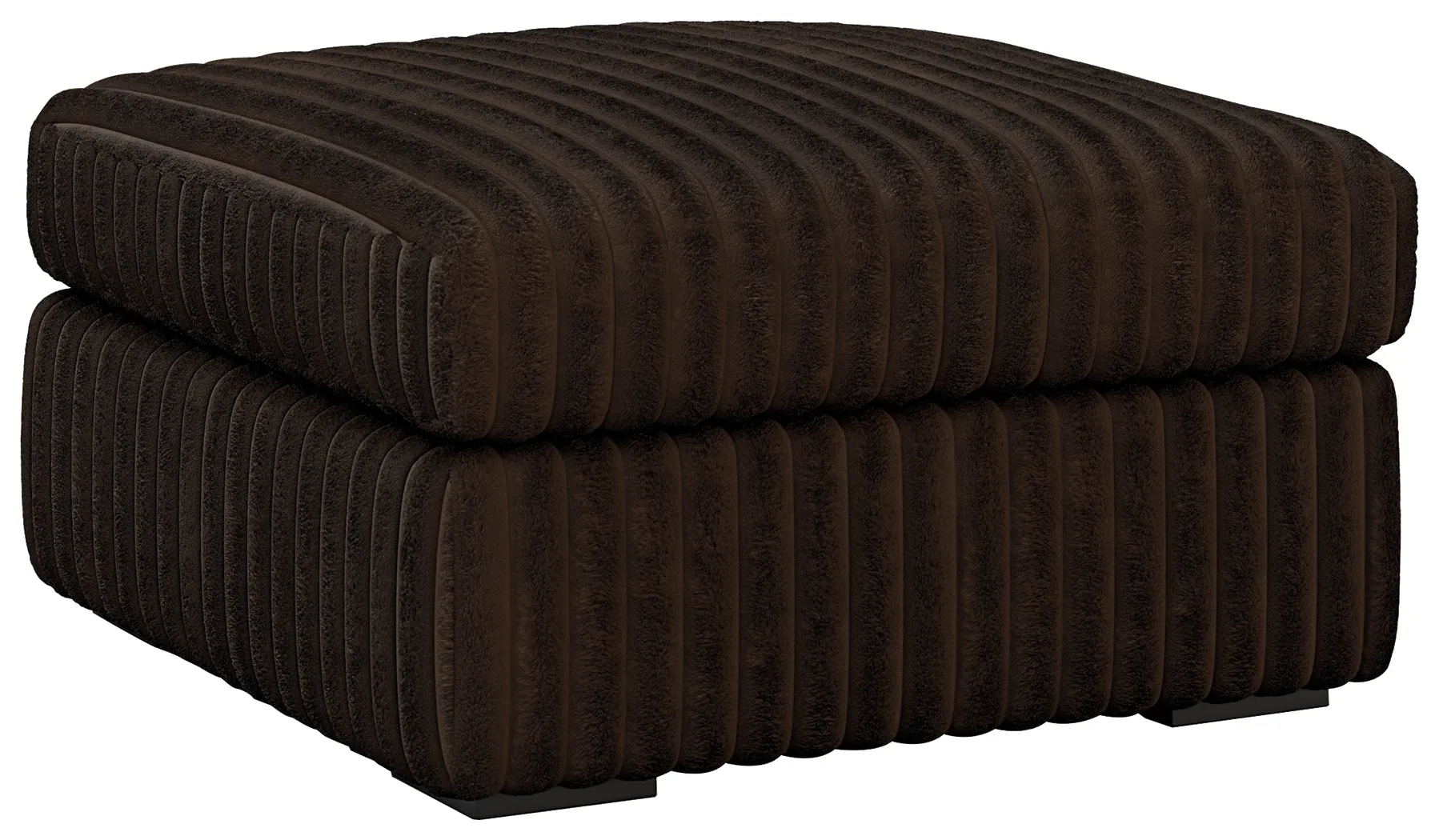 Midnight-Madness Chocolate Oversized Accent Ottoman - Image 2
