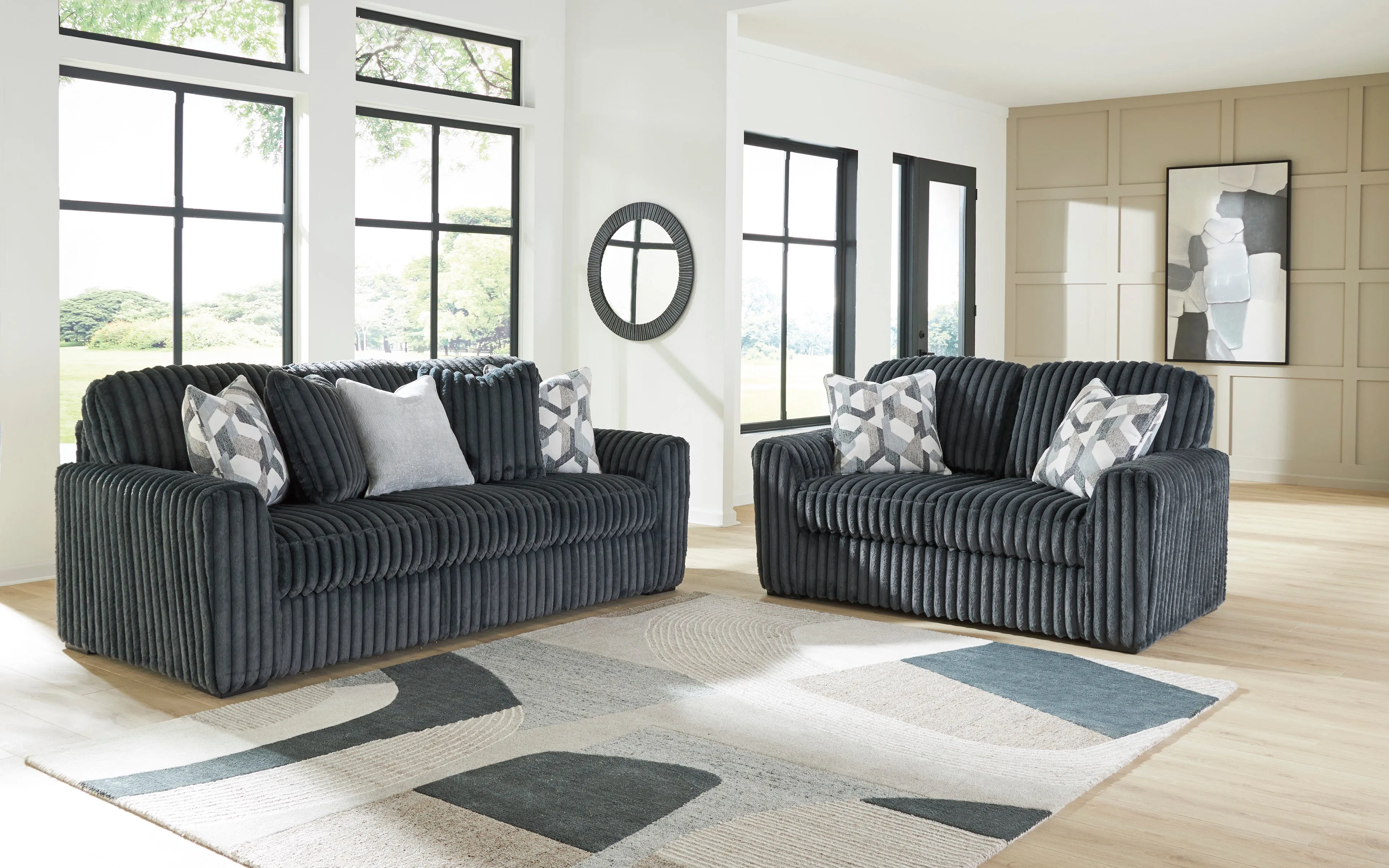 Midnight-Madness Gunmetal Sofa - Image 5