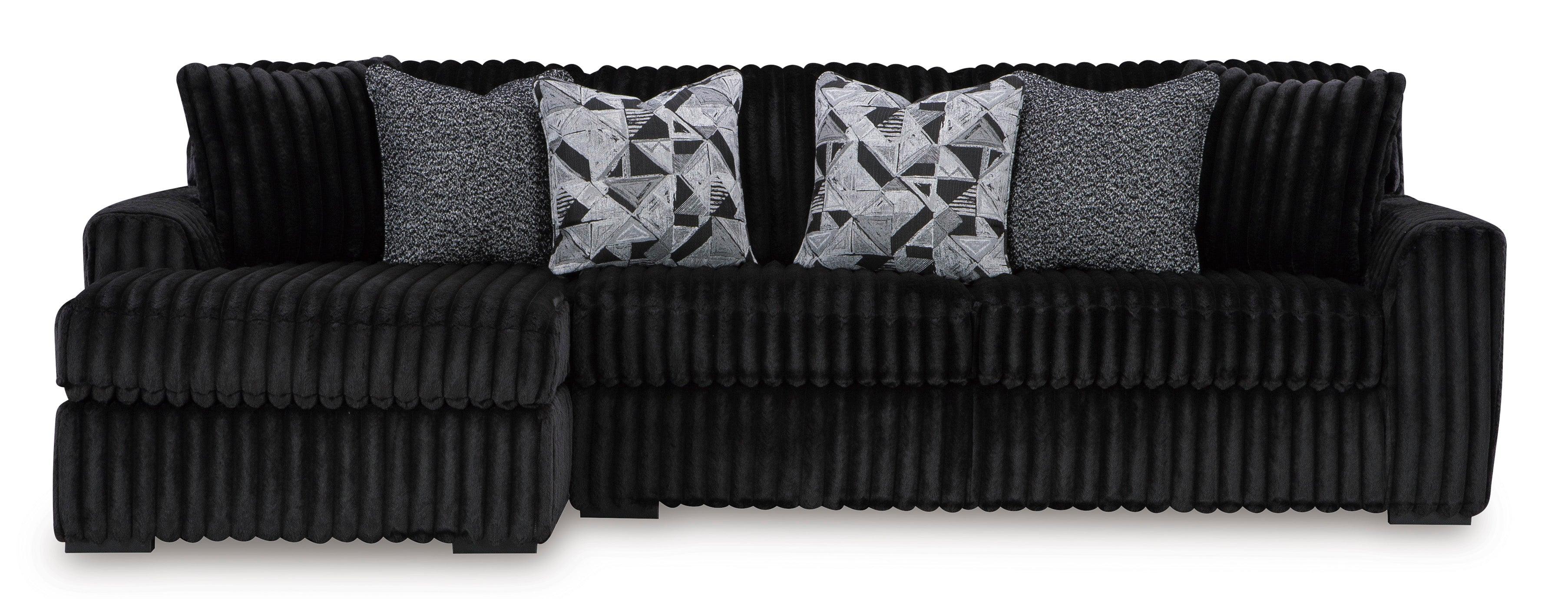Midnight-Madness Onyx 2-Piece Left Arm Facing Chaise Sectional - Image 2
