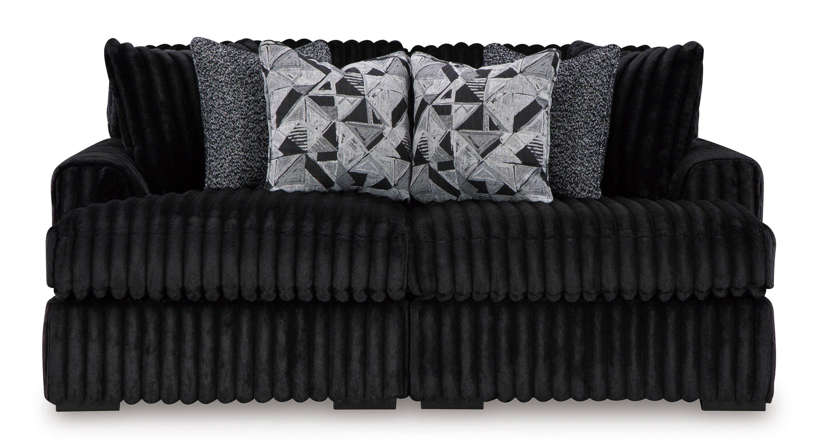 Midnight-Madness Onyx 2-Piece Oversized Double Chaise - Image 2