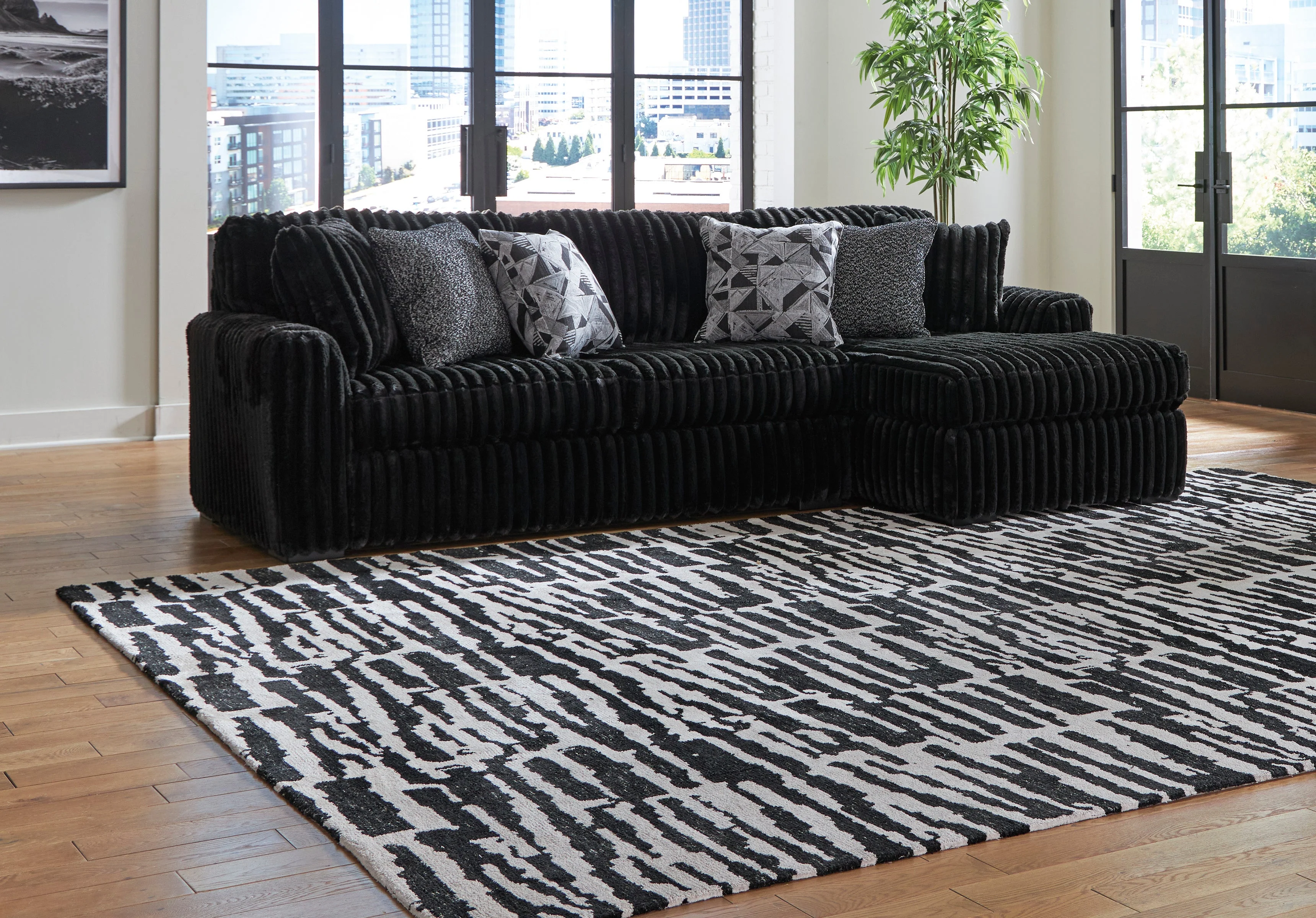 Midnight-Madness Onyx 2-Piece Right Arm Facing Chaise Sectional - Image 11