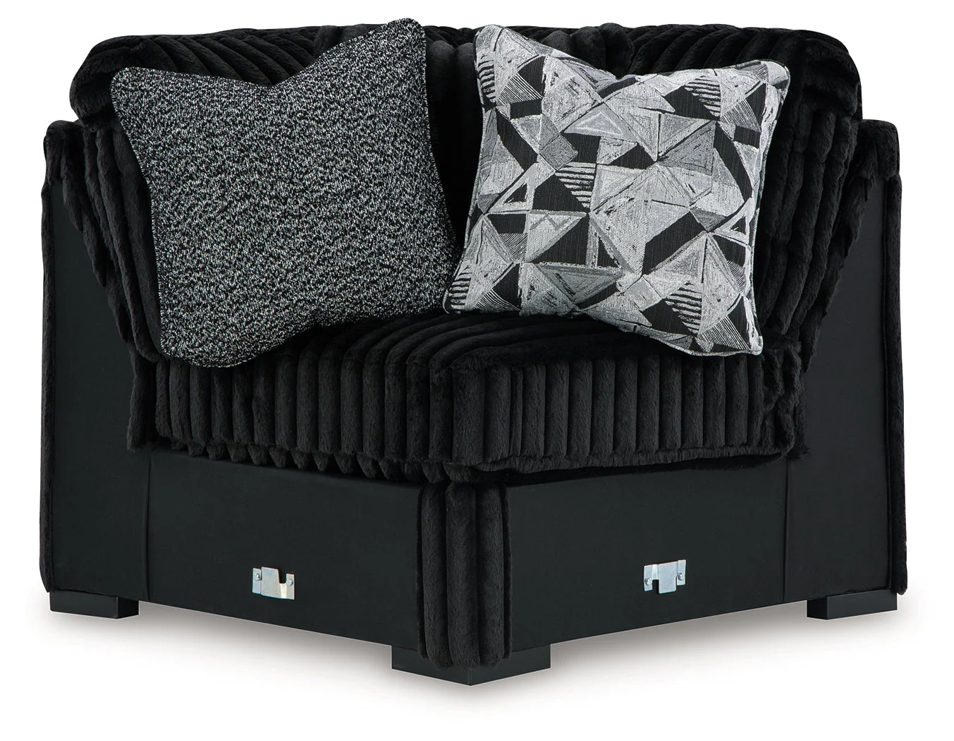 Midnight-Madness Onyx 4-Piece Sectional - Image 11