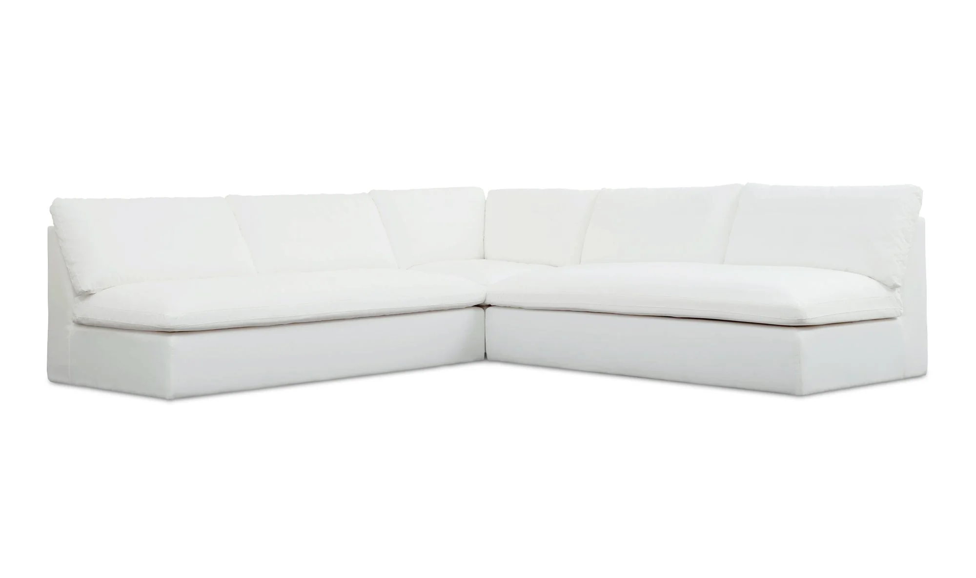 Miles Outdoor Modular 3 Piece White - Image 4