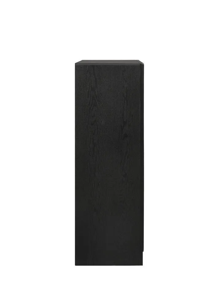 Miranda Black and Rhinestone 5-Drawer Chest - Image 9