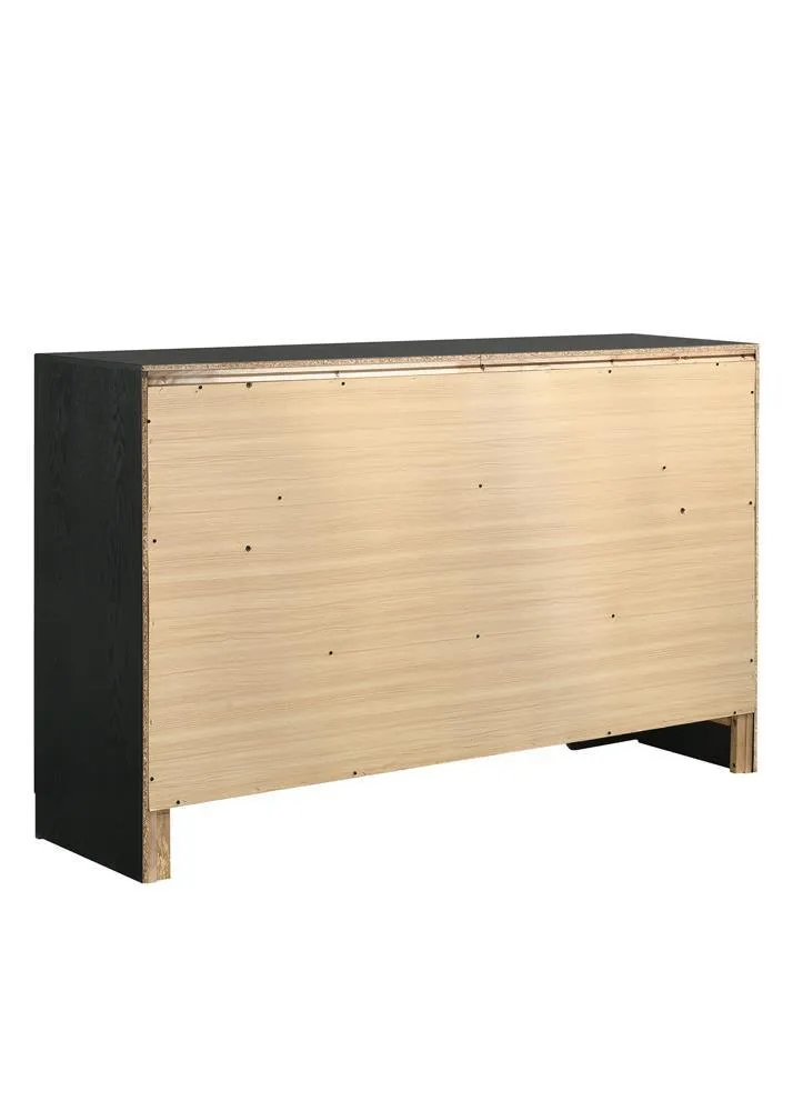 Miranda Black/Rhinestone 7-Drawer Dresser - Image 16