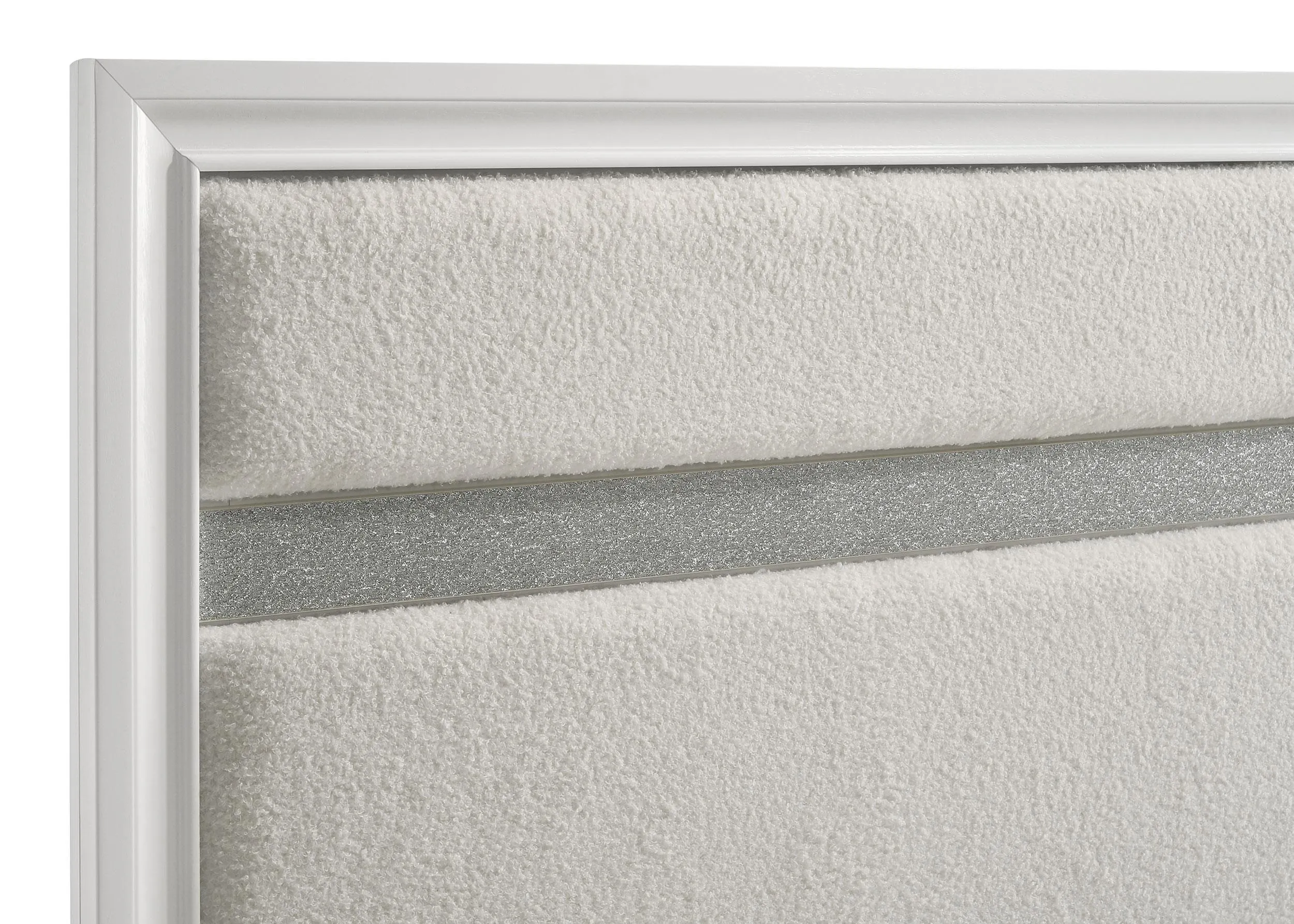 Miranda White 55-inch Upholstered Twin Panel Bed - Image 5