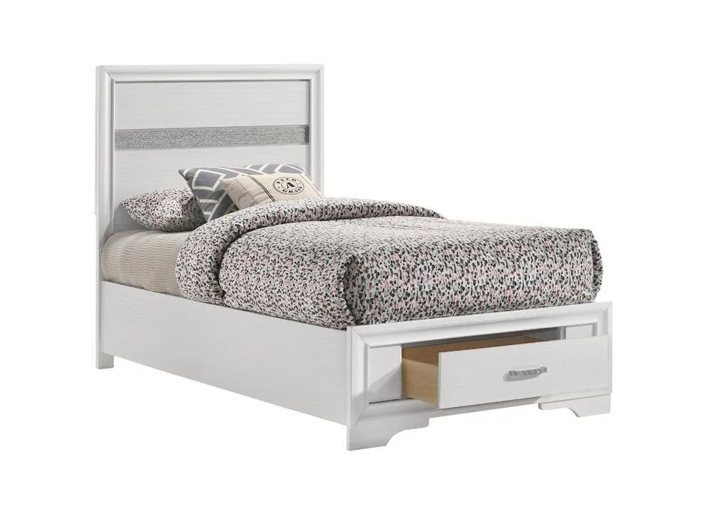 Miranda White Twin Storage Bed - Image 2
