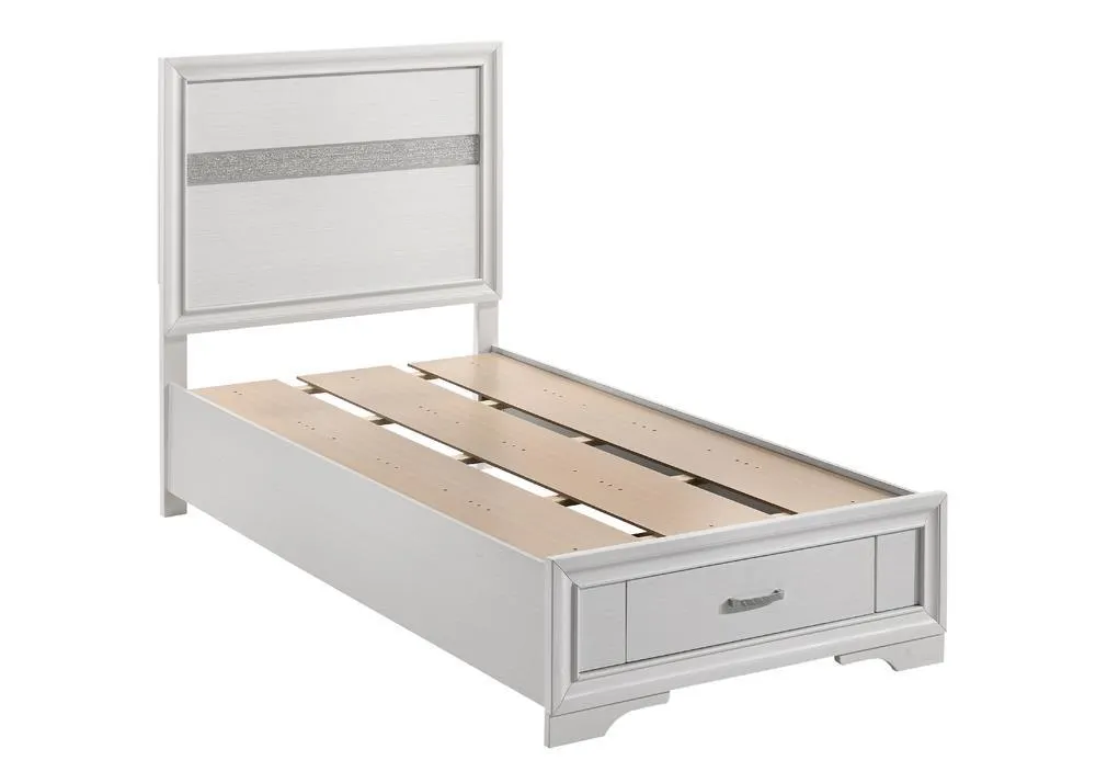Miranda White Twin Storage Bed - Image 4