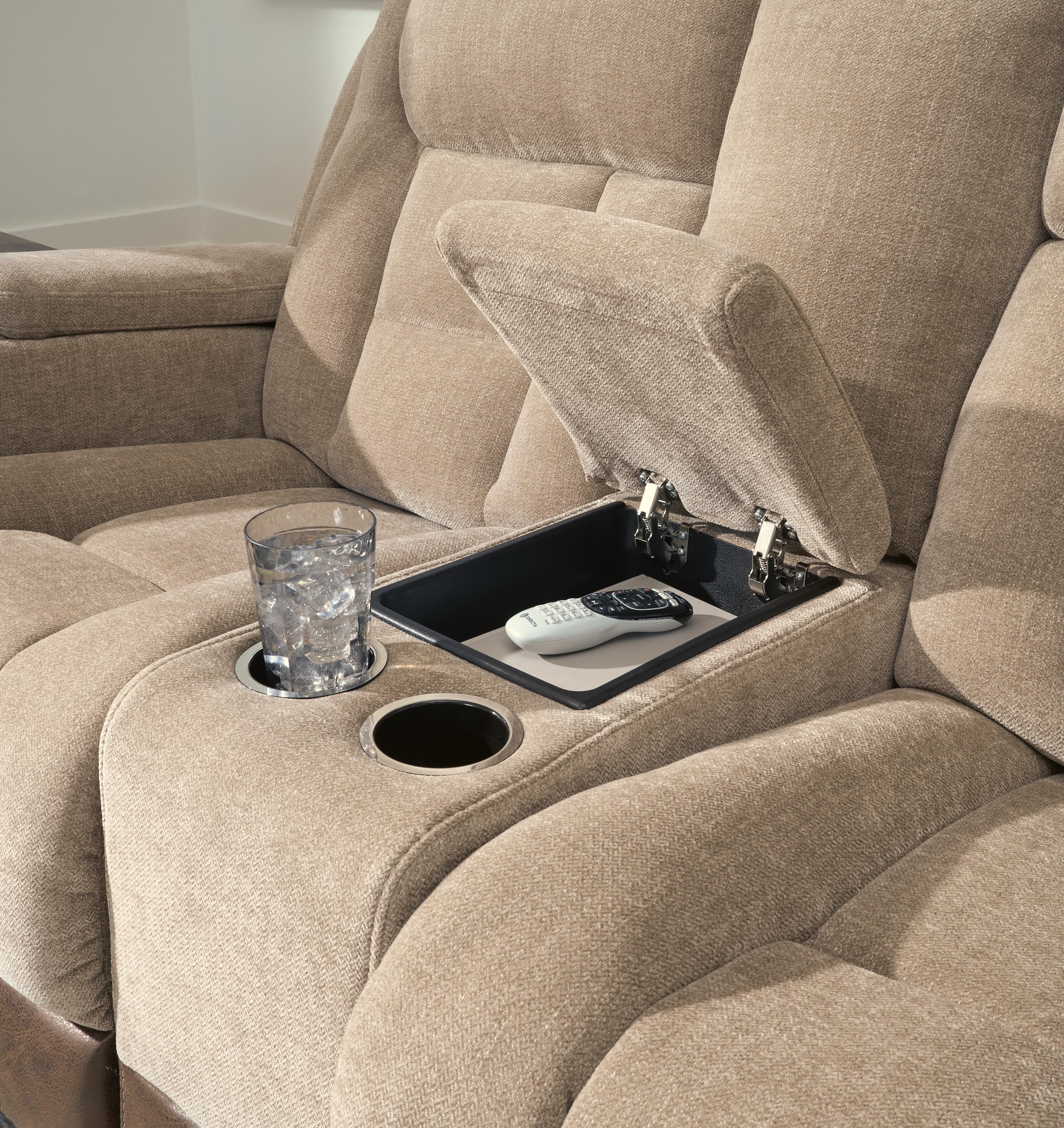 Mixed Motion Brownstone Power Reclining Living Room Set - Image 5