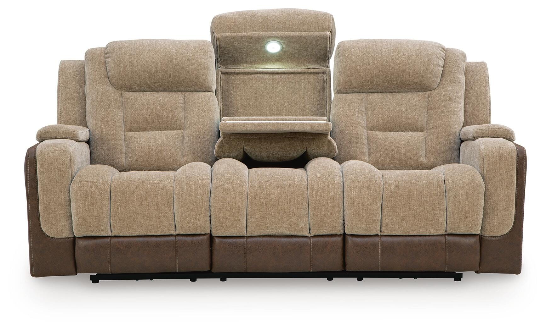 Mixed Motion Brownstone Power Reclining Sofa - Image 5