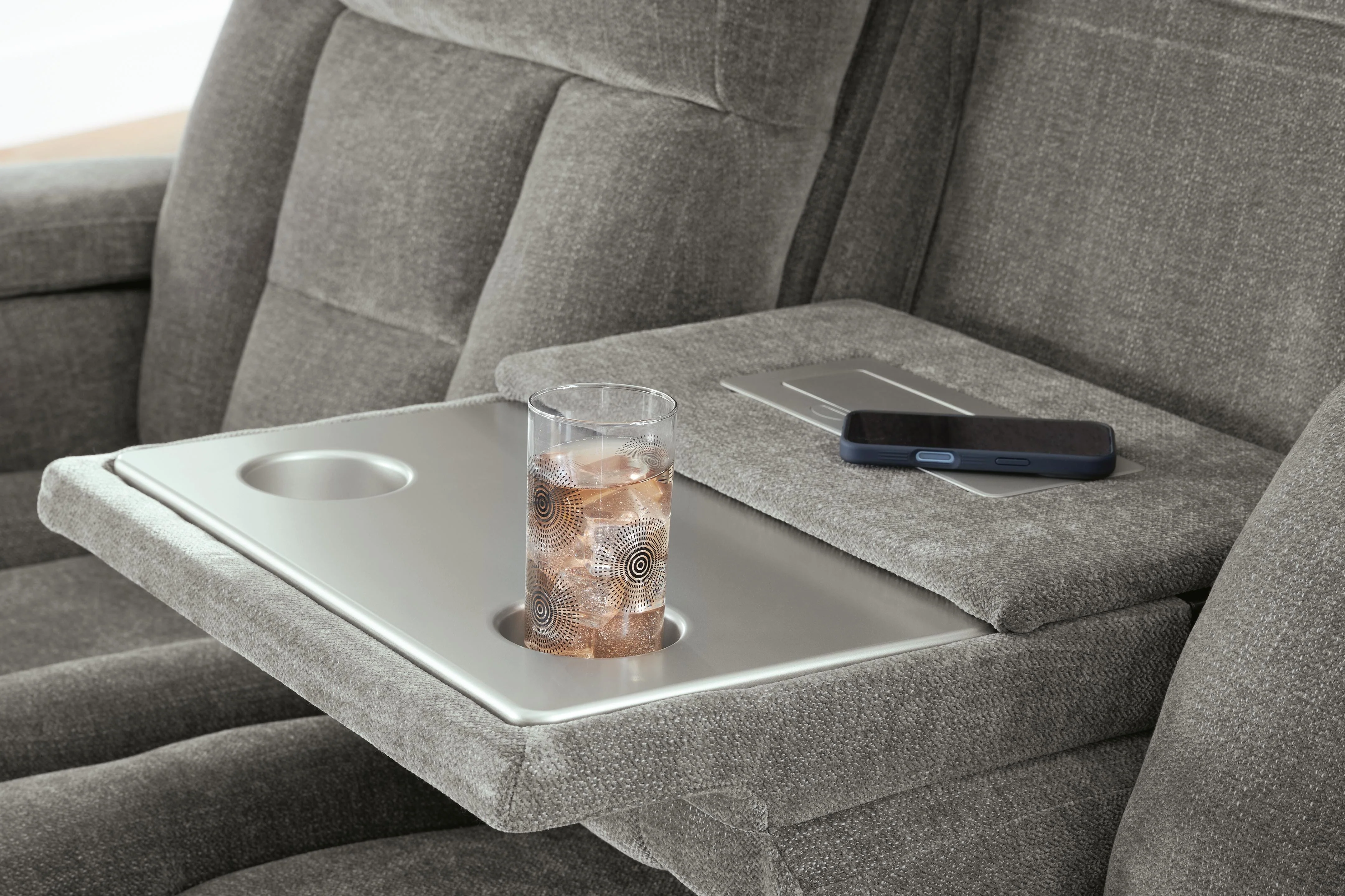 Mixed Motion Shadow Power Reclining Sofa - Image 9