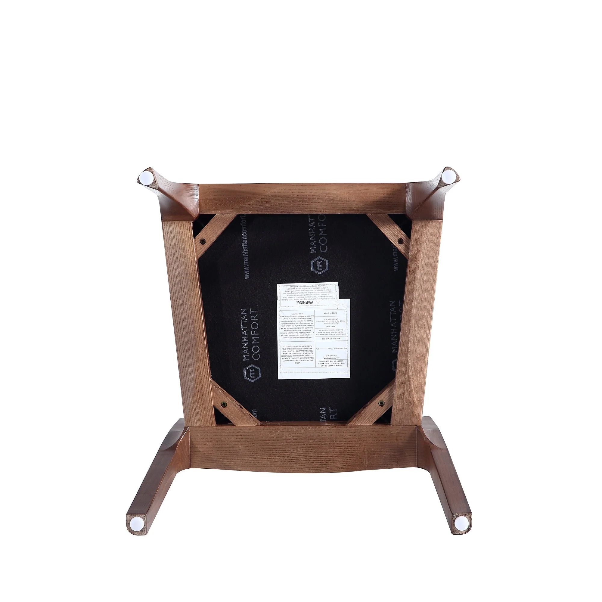 Moderno Stackable Dining Chair in Walnut and Black (Set of 4) - Image 10