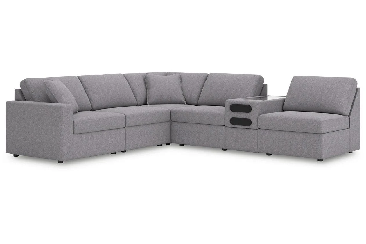 Modmax Granite 6-Piece Performance Fabric Sectional