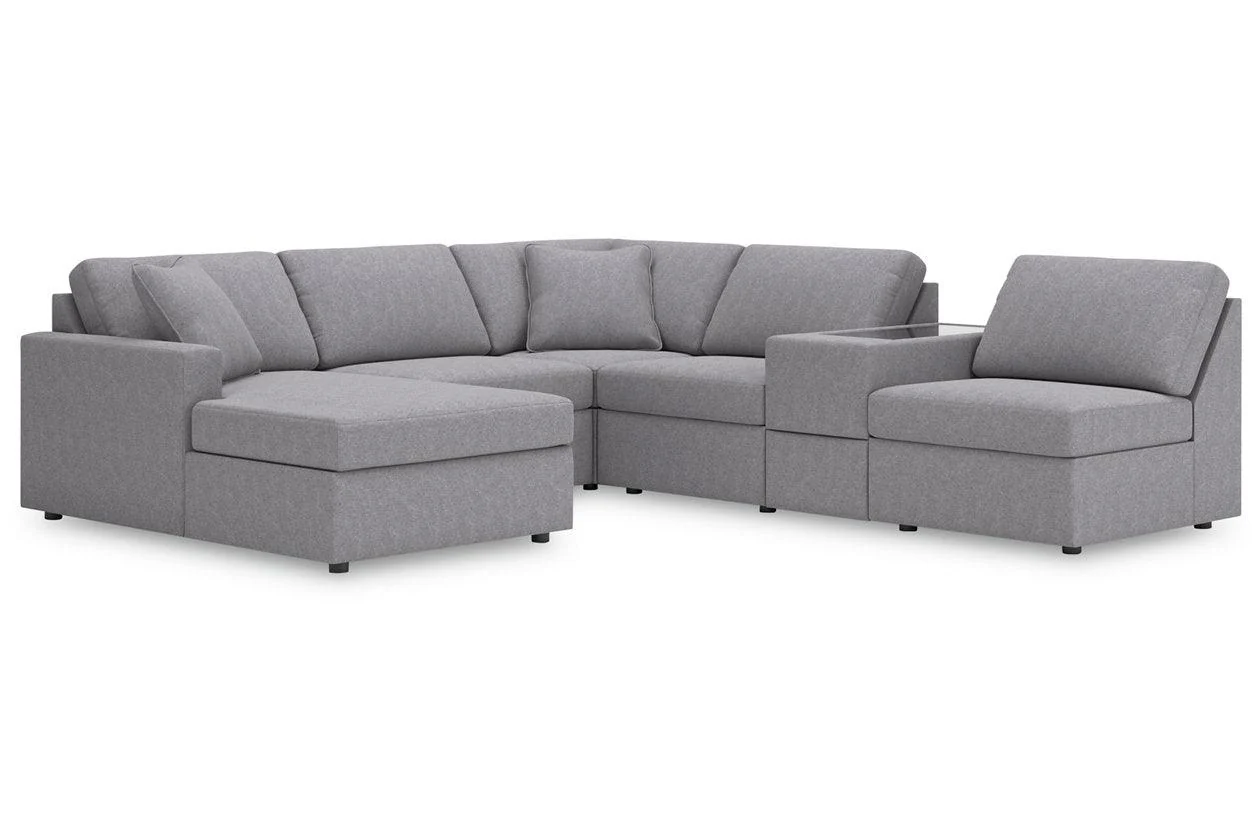 Modmax Granite 6-Piece Sectional with LAF Chaise