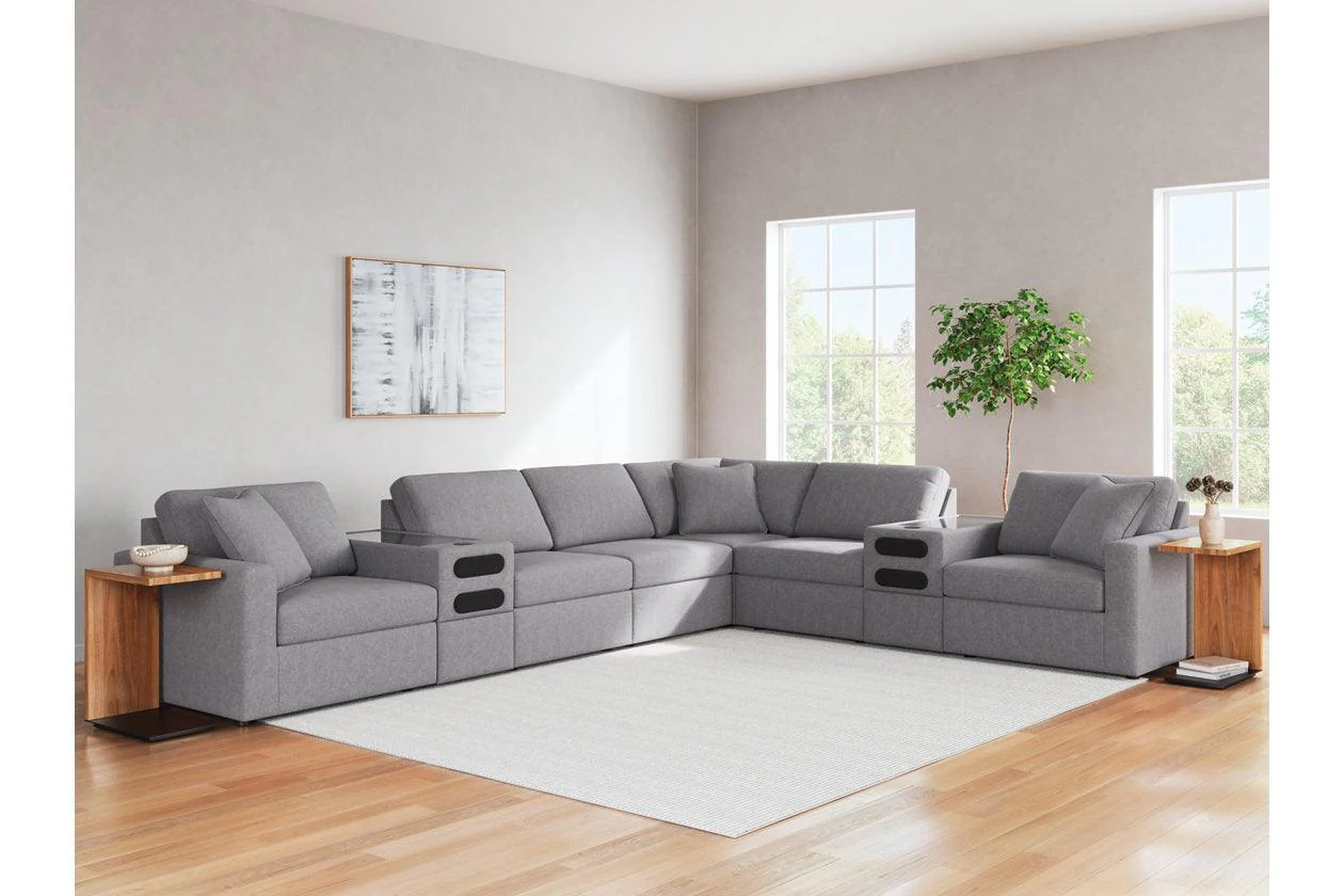 Modmax Granite 8-Piece Performance Fabric Sectional