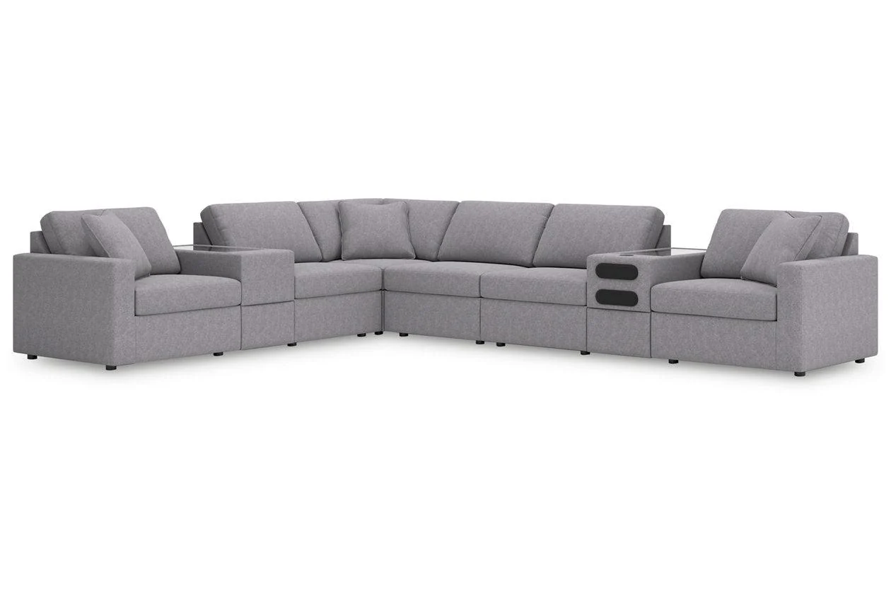 Modmax Granite 8-Piece Performance Fabric Sectional