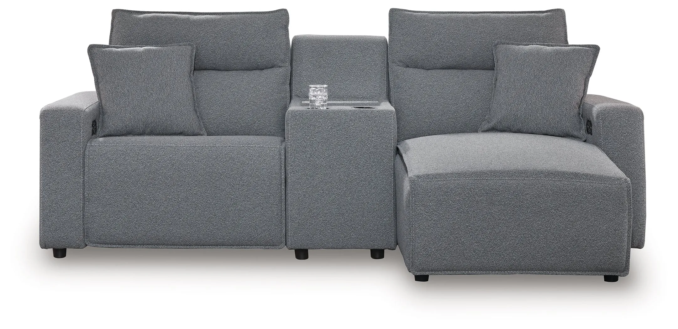 Modmax II Salt and Pepper 3-Piece Power Reclining Sectional with RAF Chaise