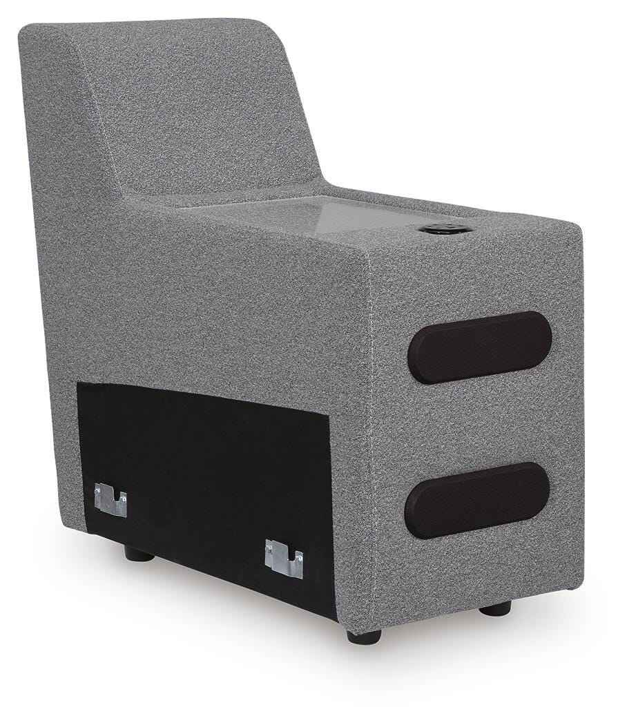 Modmax II Salt and Pepper 7-Piece Power Reclining Sectional with Audio Consoles - Image 10