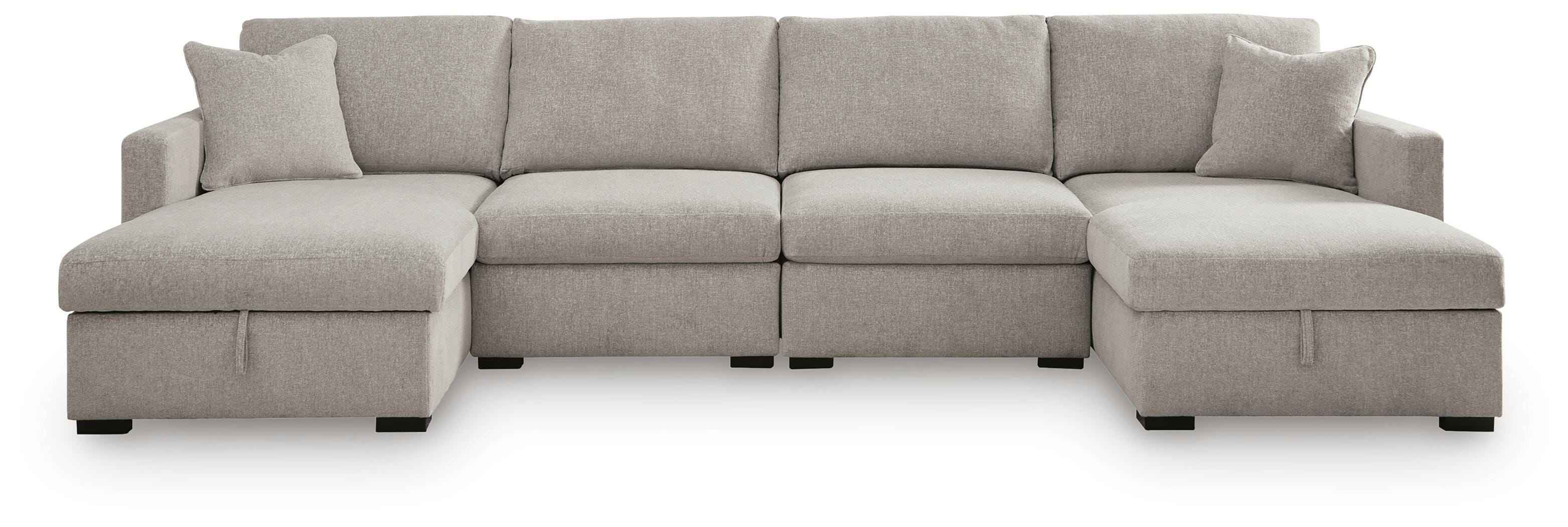 ModMax Luxe Flint 4-Piece Double Storage Chaise Sectional - Image 2