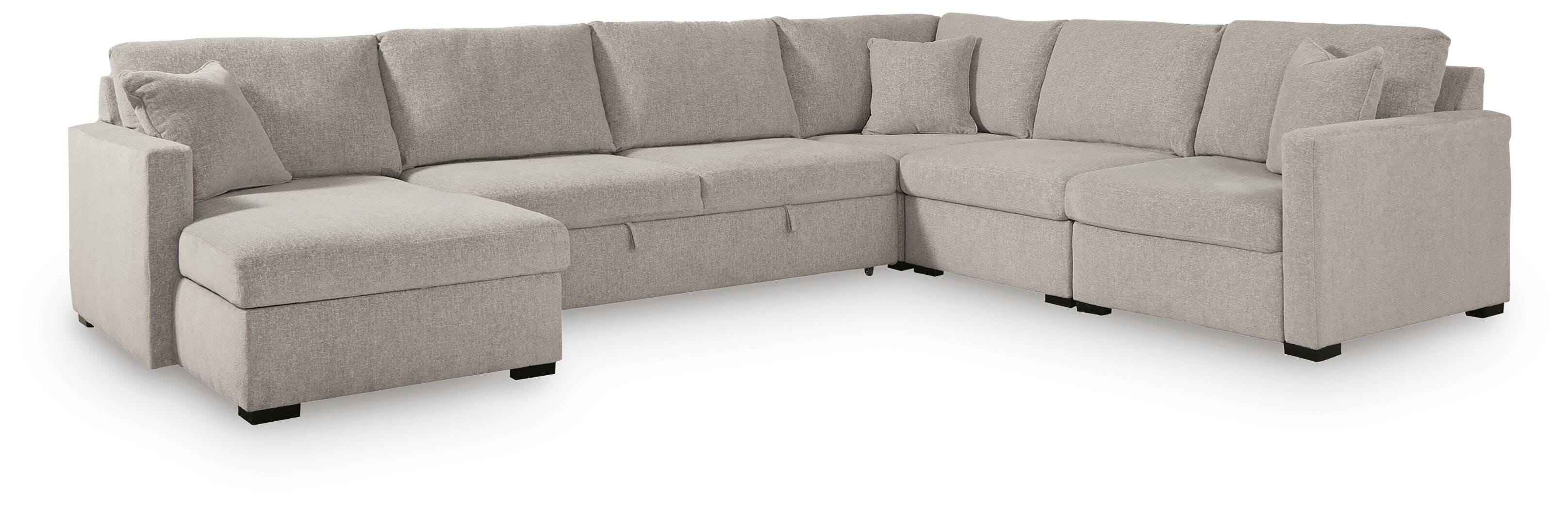 ModMax Luxe Flint 5-Piece Sectional with Chaise and Pop Up Sleeper - Image 2