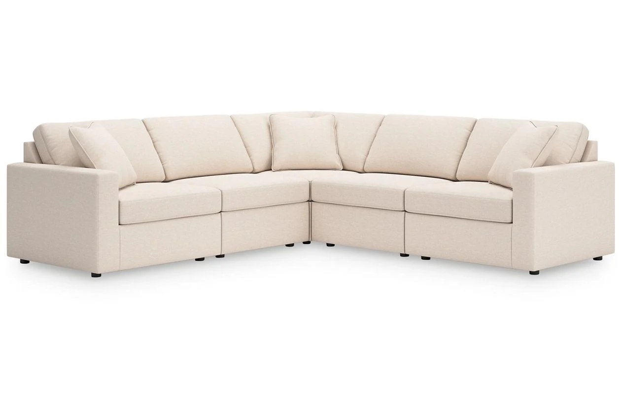 Modmax Oyster 5-Piece Sectional and Swivel Glider Recliner - Image 3