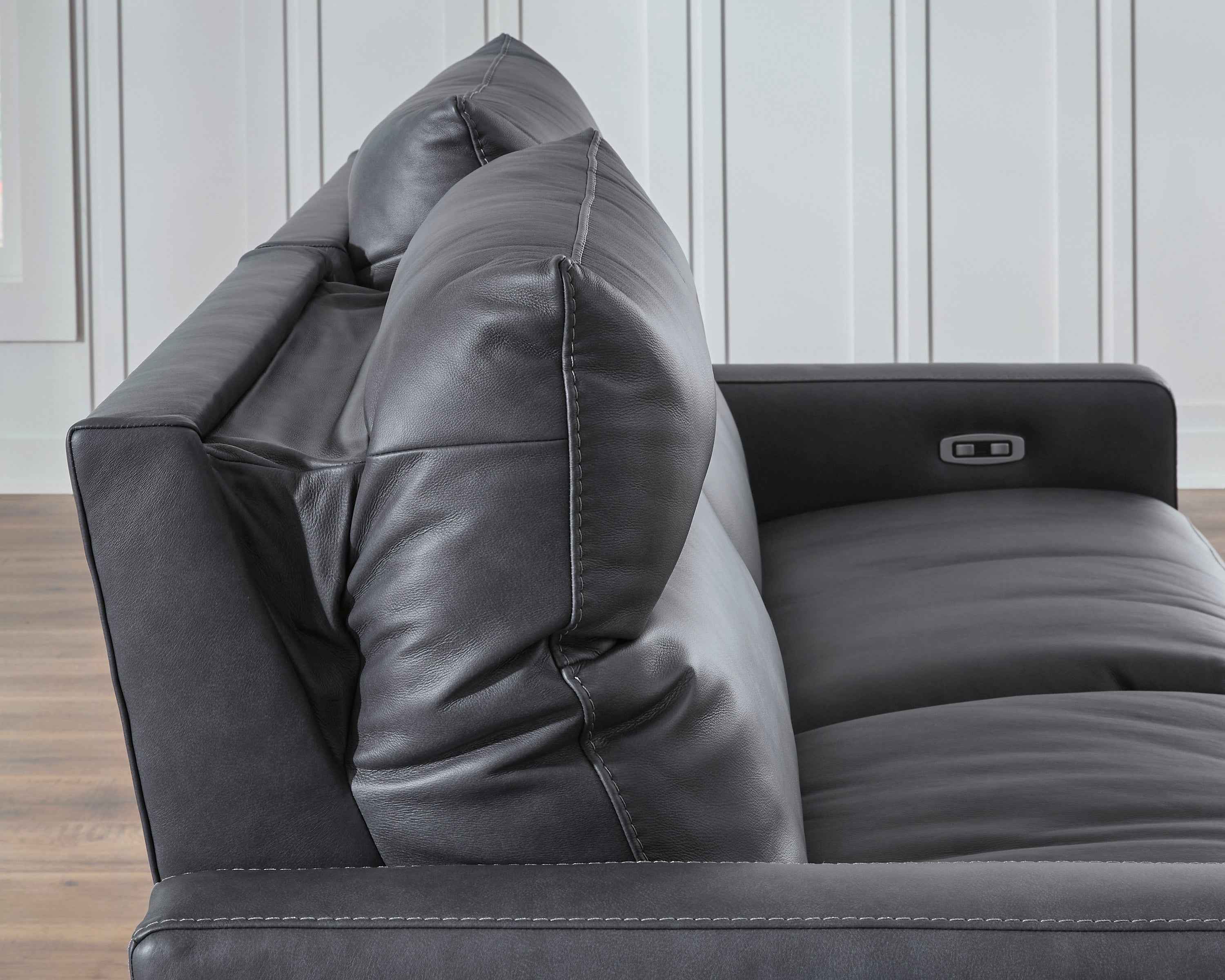 ModZ Blue 2-Piece Power Reclining Sectional Loveseat - Image 3