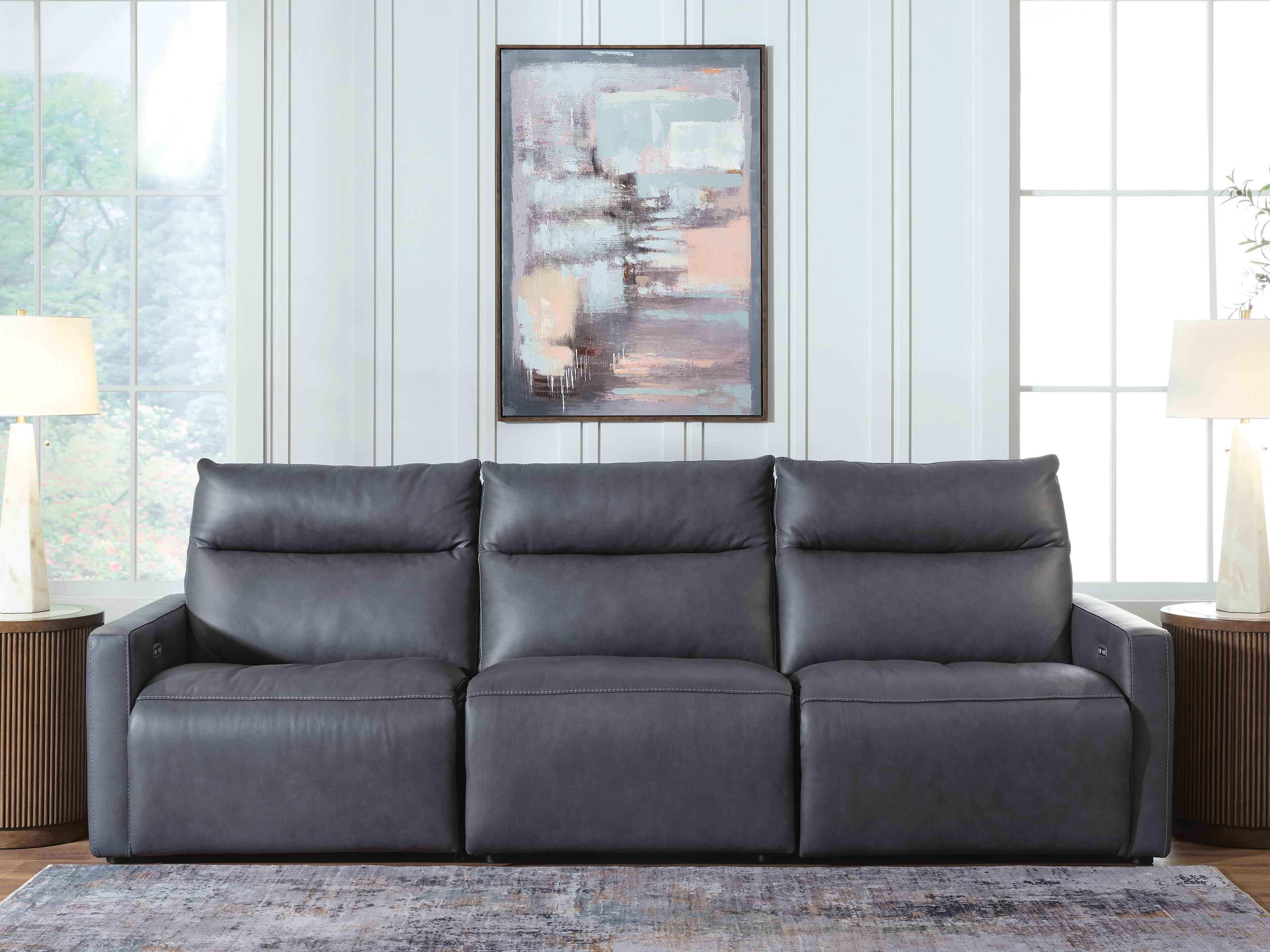 ModZ Blue Power Reclining Living Room Set