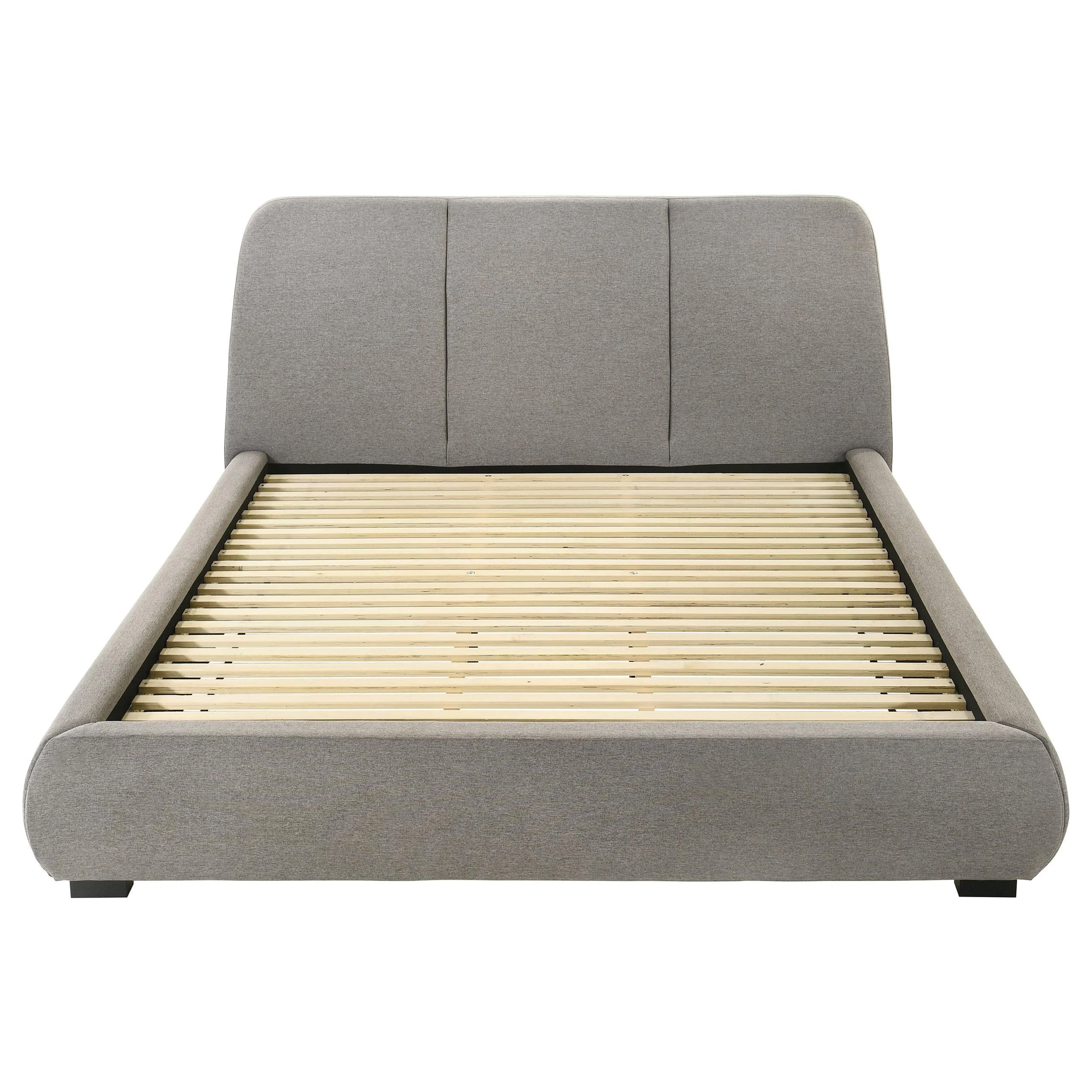 Mokena Taupe 46-inch Upholstered Eastern King Platform Bed - Image 4