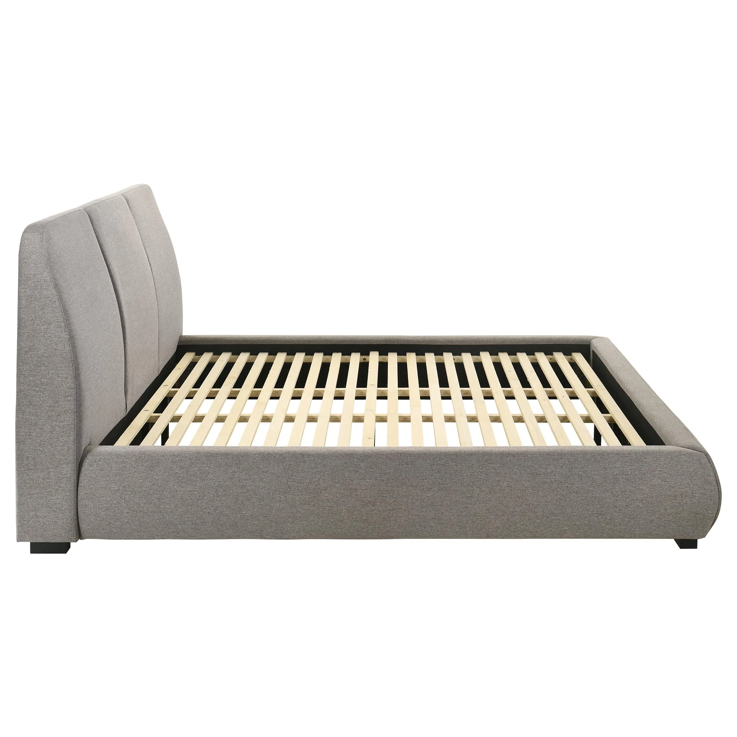 Mokena Taupe 46-inch Upholstered Eastern King Platform Bed - Image 6