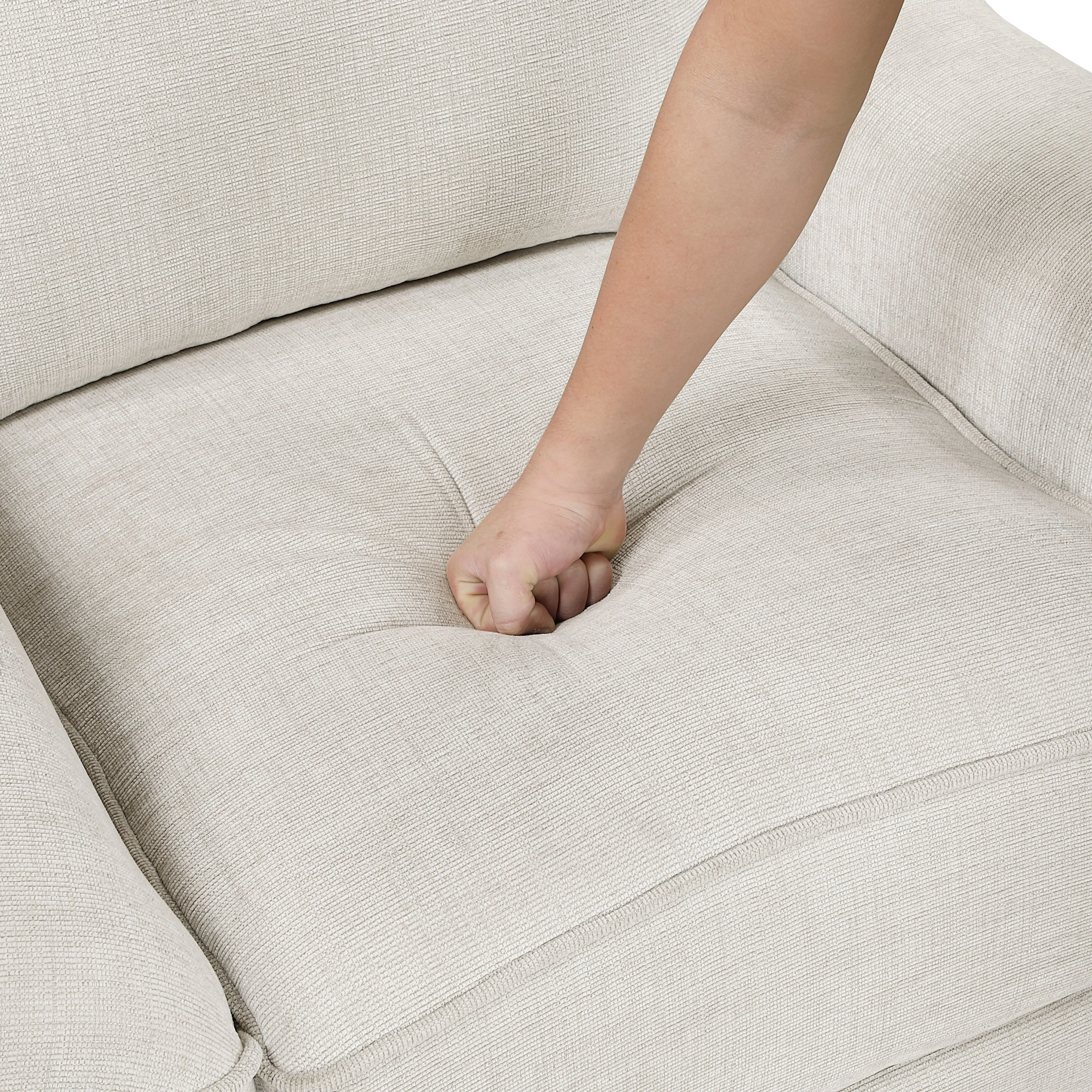 Monterey Beige Swivel Reclining Chair - Image 8