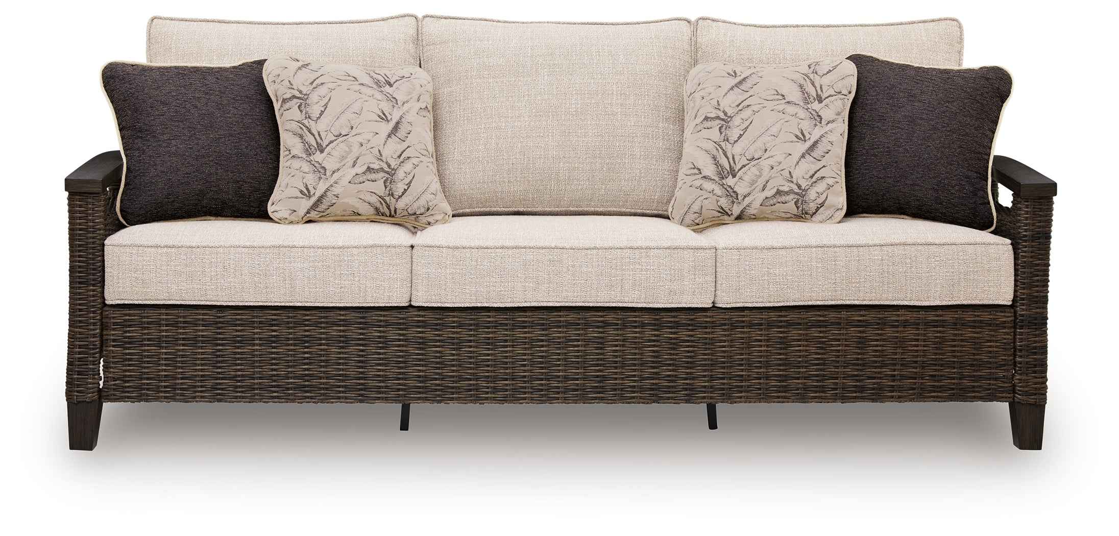 Monterey Point Dark Brown Outdoor Sofa and Loveseat - Image 6