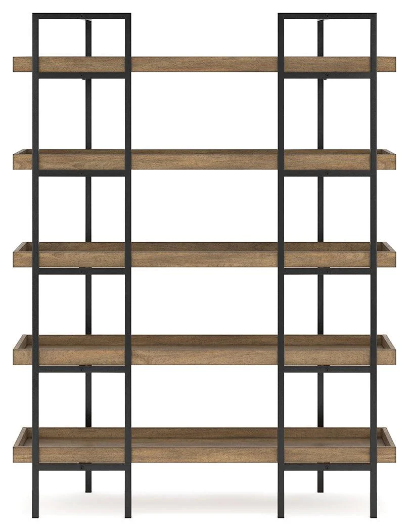 Montia Light Brown 76" Bookcase - Image 5