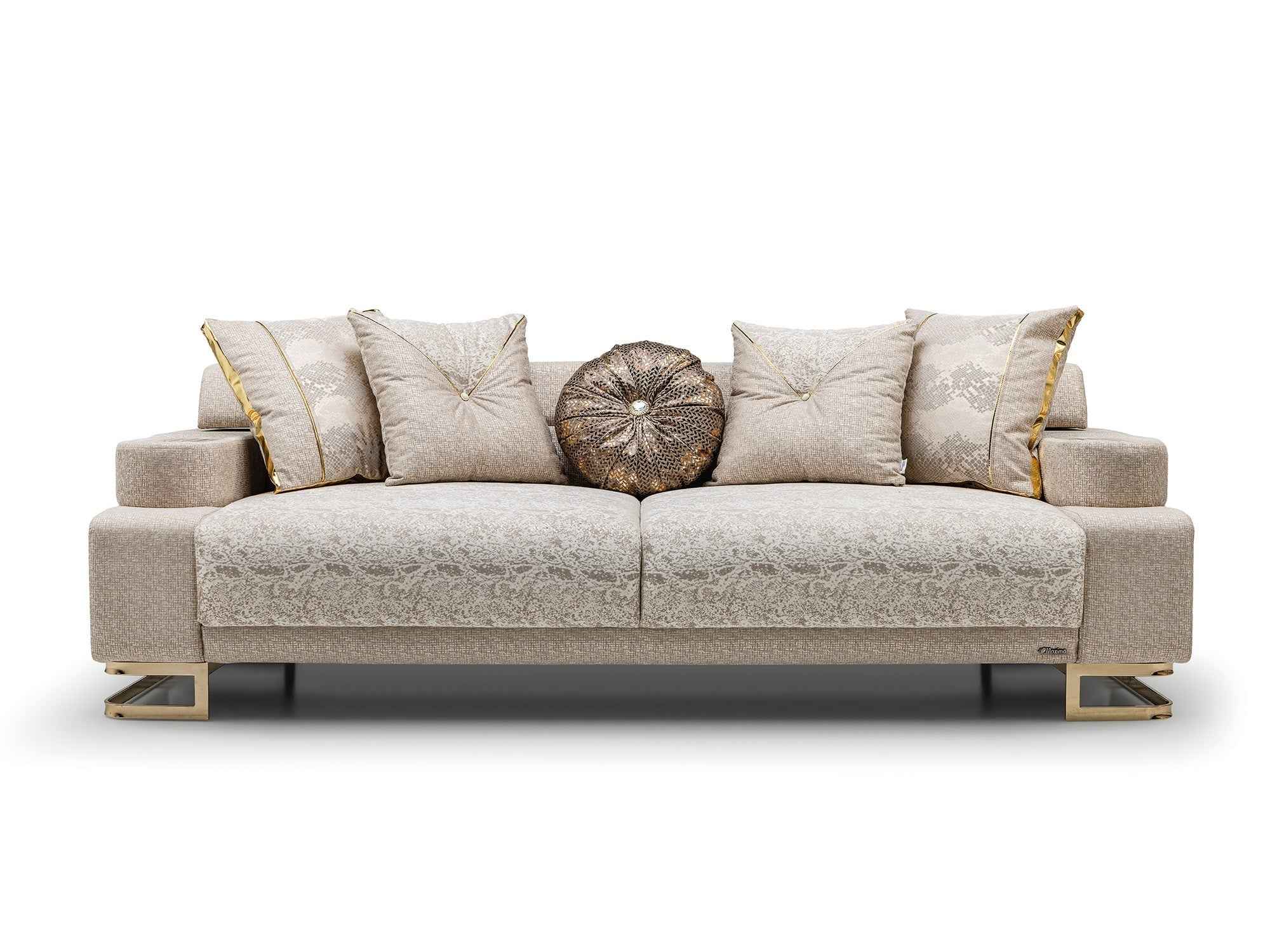 Monza Cream 3-pieces (Sofa & Loveseat & Chair) Living Room Set - Image 2