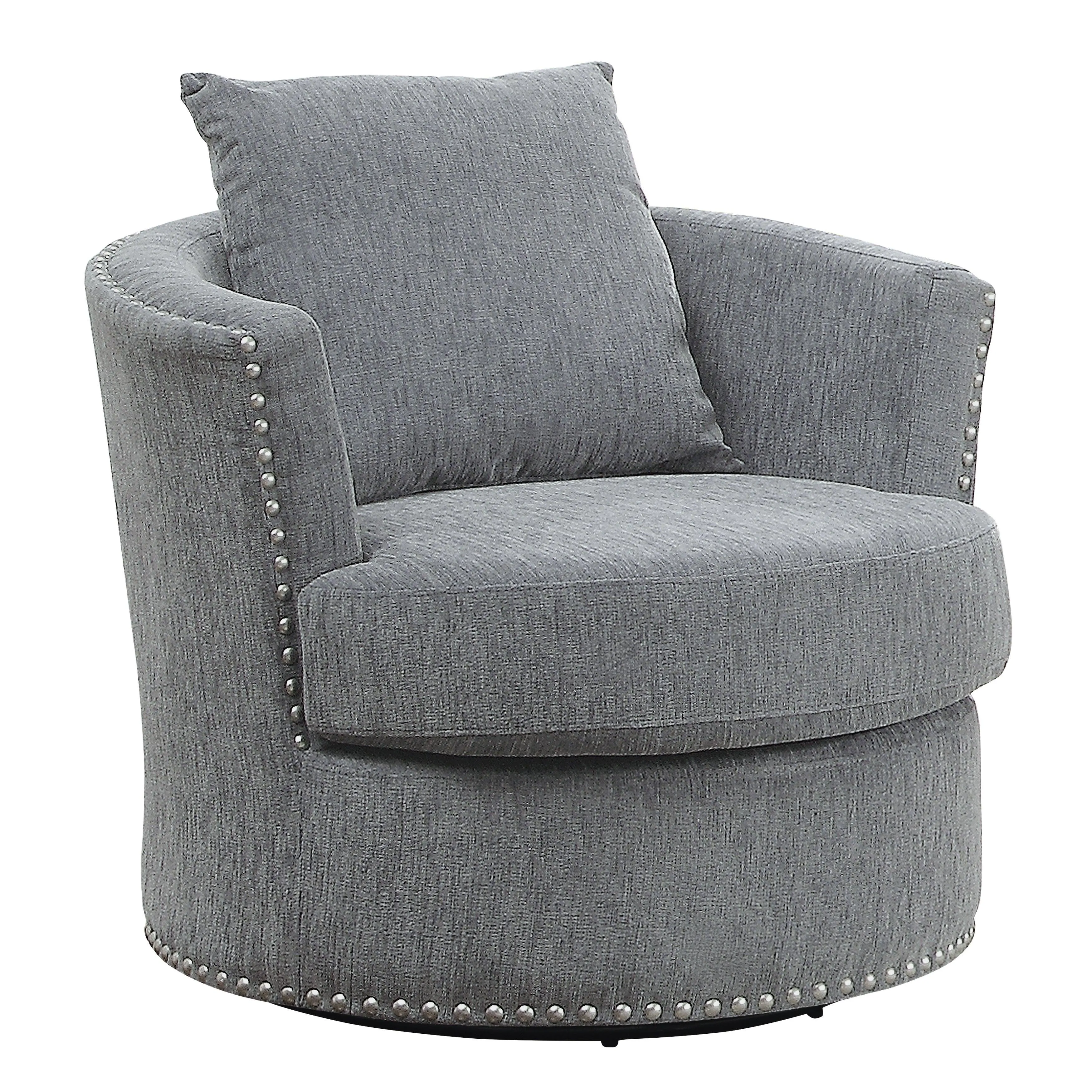 Morelia Dark Gray Swivel Chair - Image 7