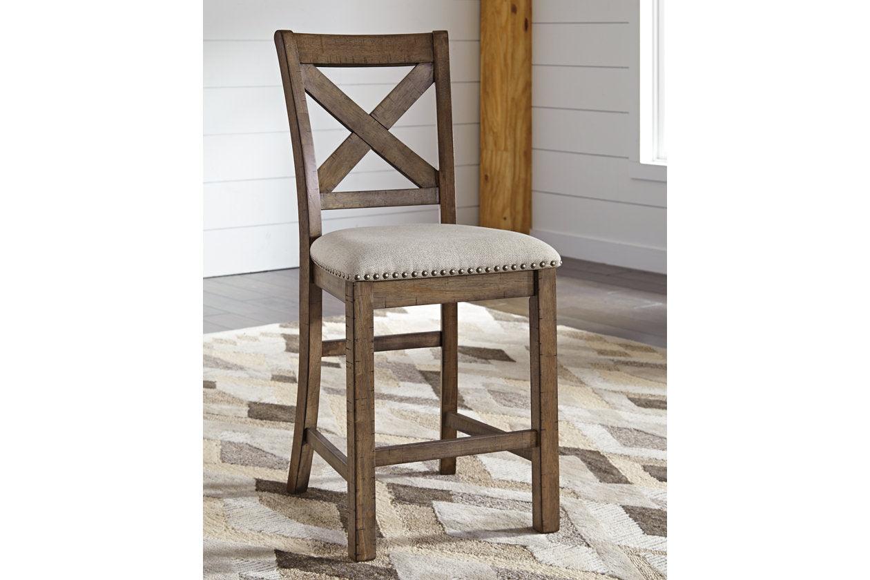Moriville Grayish Brown Counter Height Chairs, Set of 2 - Image 2