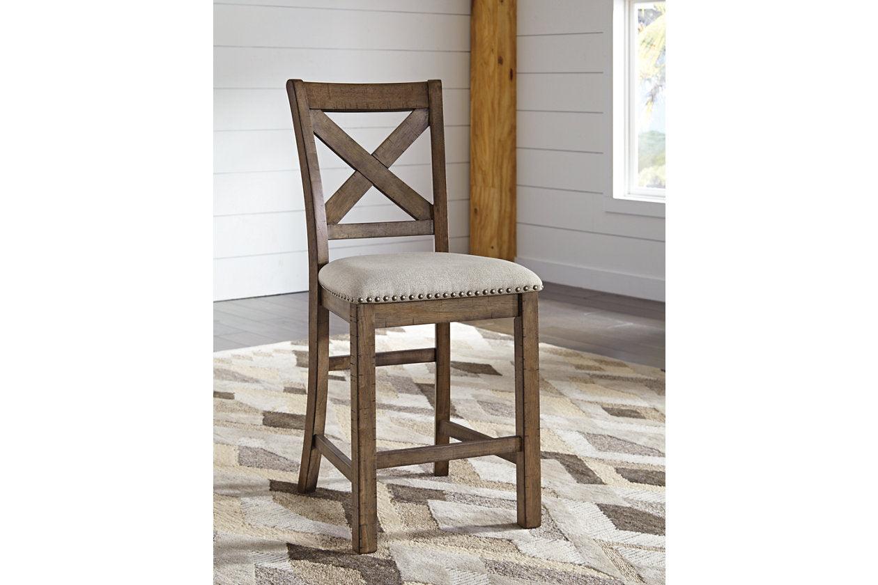 Moriville Grayish Brown Counter Height Chairs, Set of 2 - Image 4
