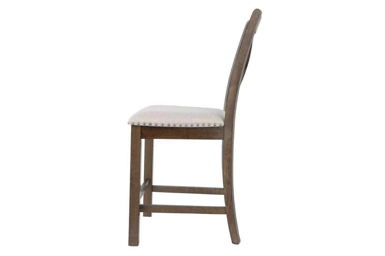 Moriville Grayish Brown Counter Height Chairs, Set of 2 - Image 9