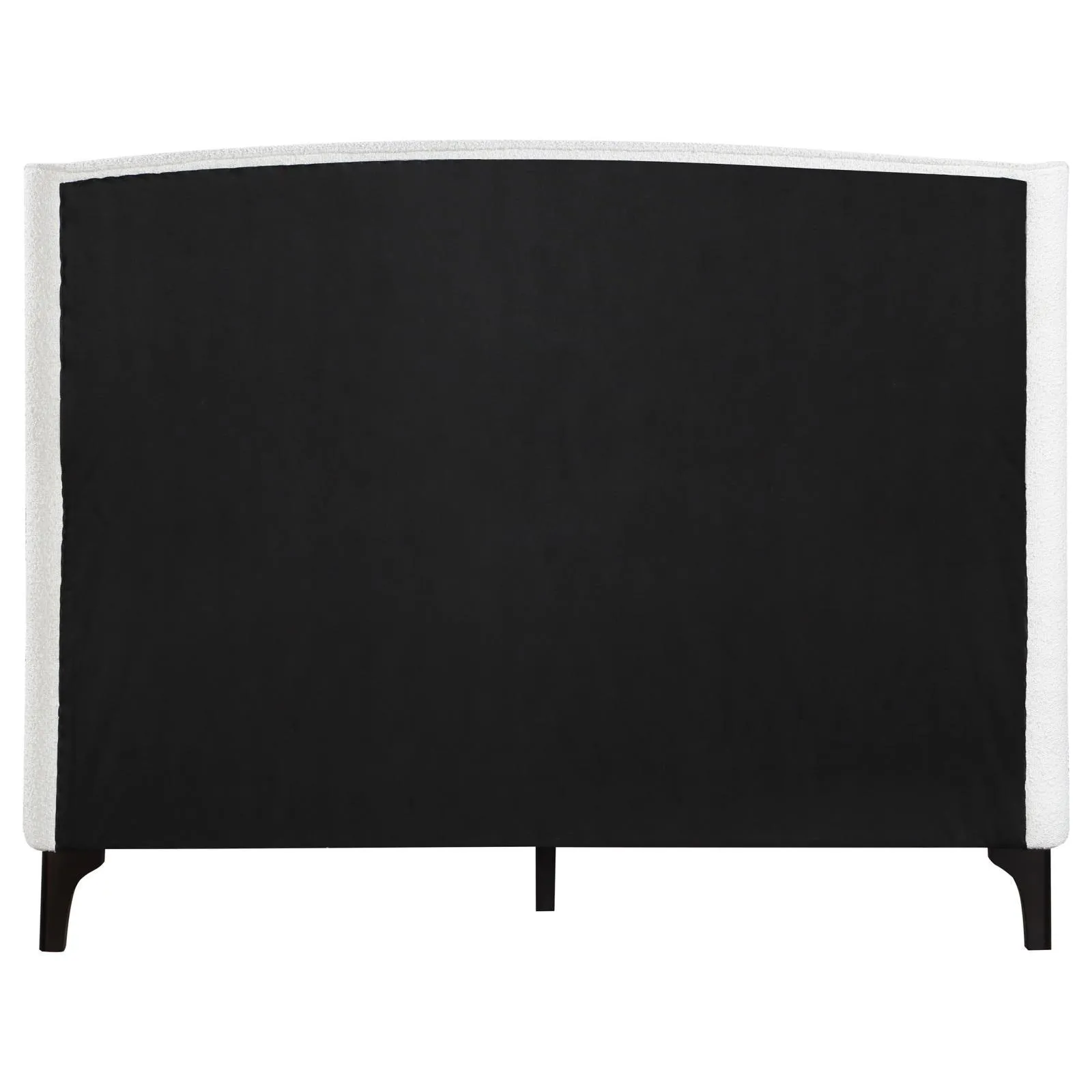 Mosby White Upholstered Curved Headboard Queen Platform Bed - Image 7