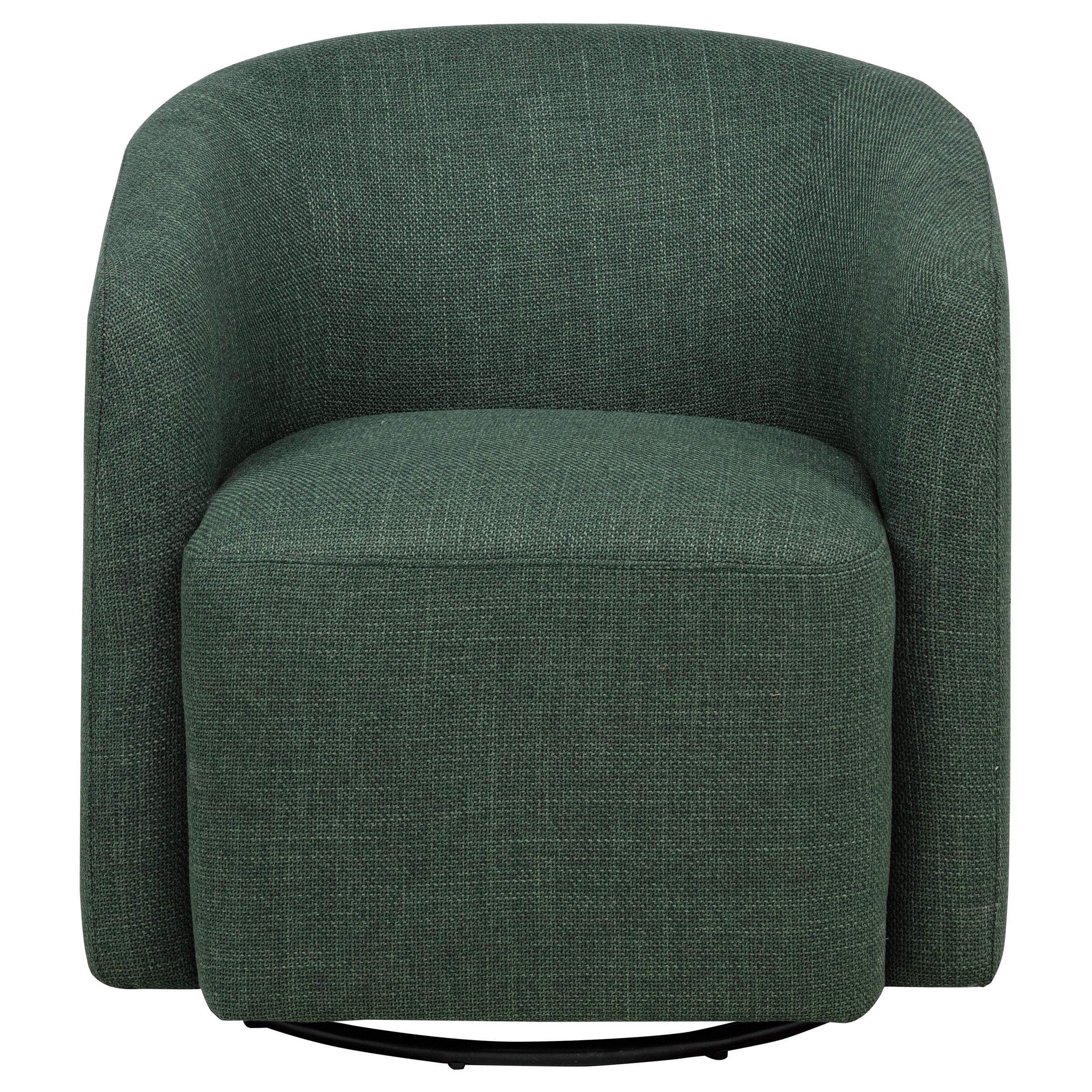 Mossbrook Green Upholstered Swivel Accent Chair - Image 3