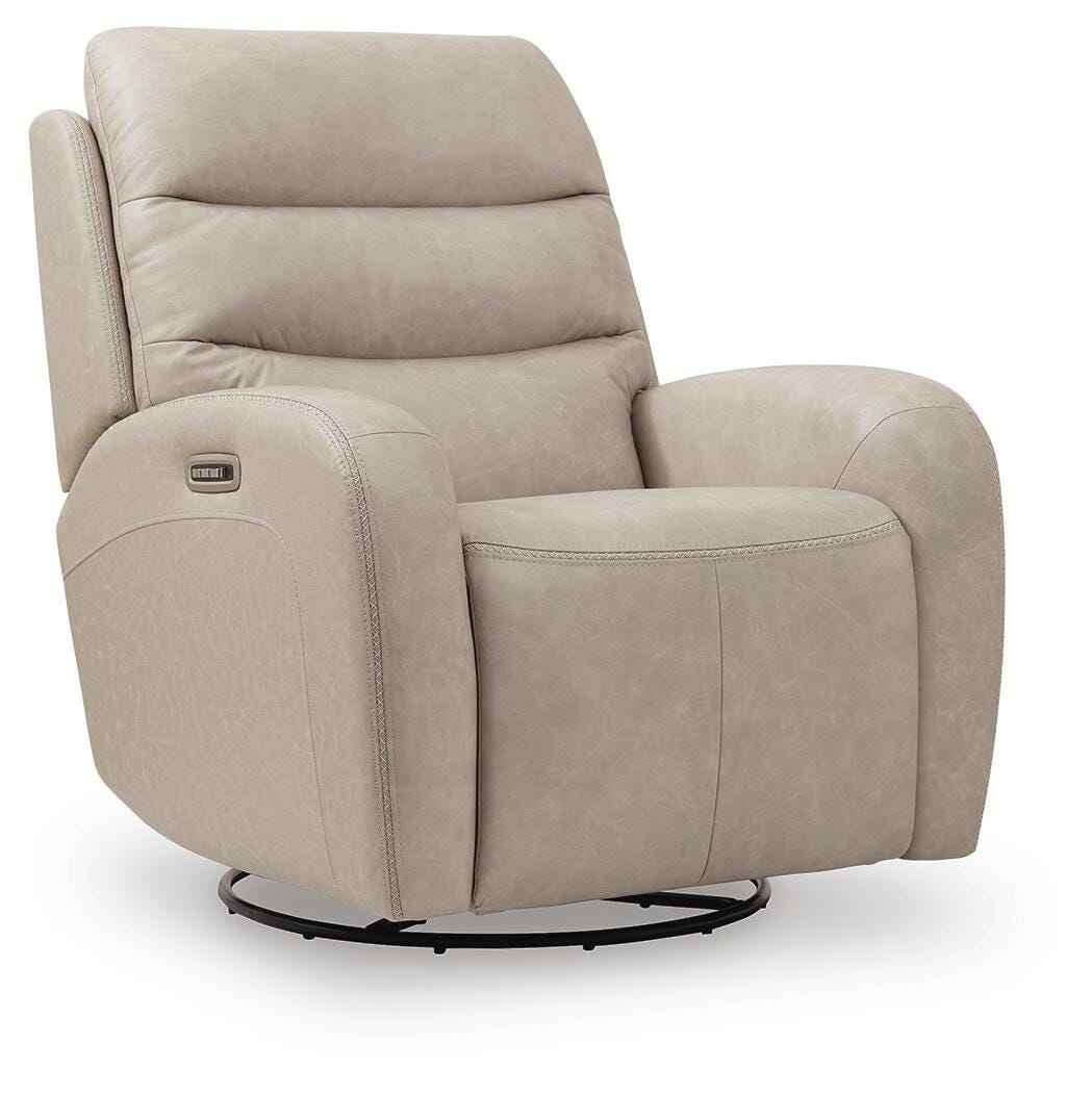 Motion-Max Stonewash Swivel Glider Power Recliner - Image 2