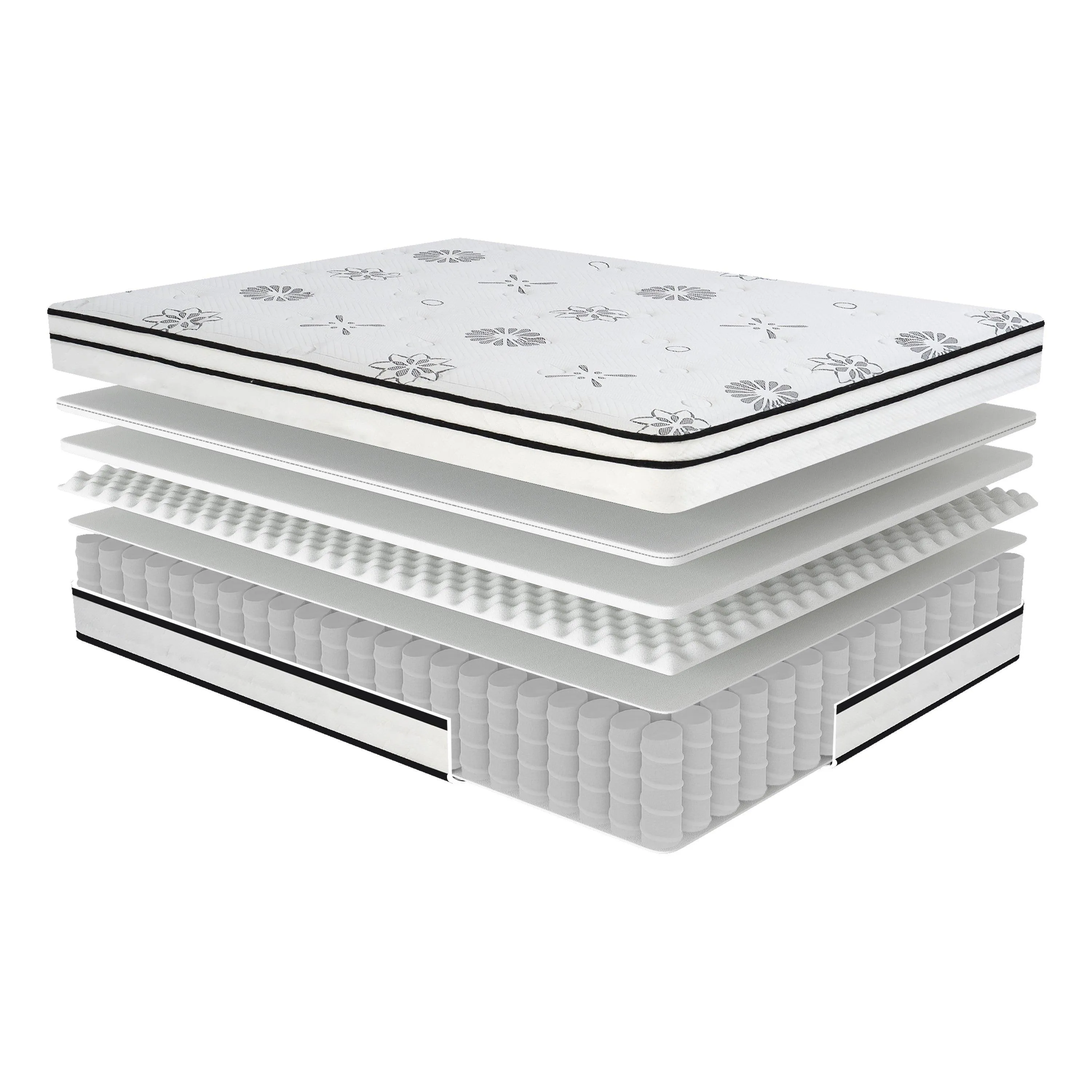 MT-PH12EK 12" Vela Eastern King Hybrid Mattress - Image 3