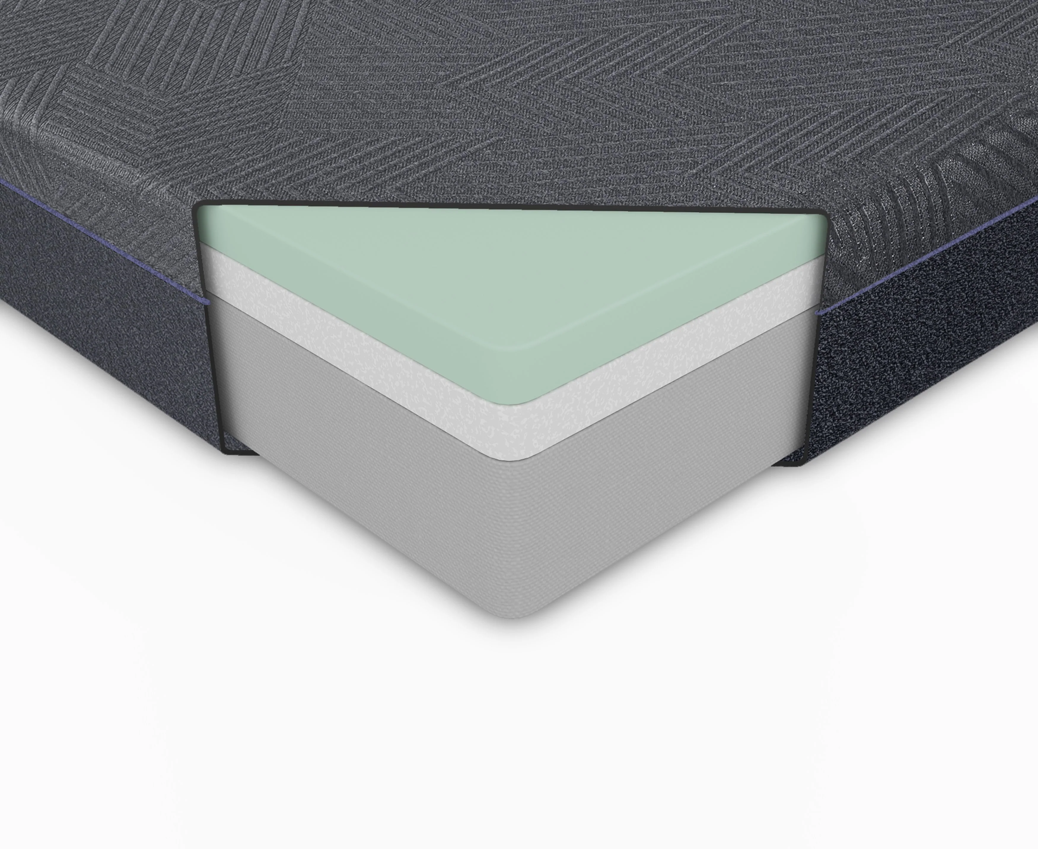 MT-UNG11CK Gray 11" California King Green Tea Gel-Infused Memory Foam Mattress - Image 4