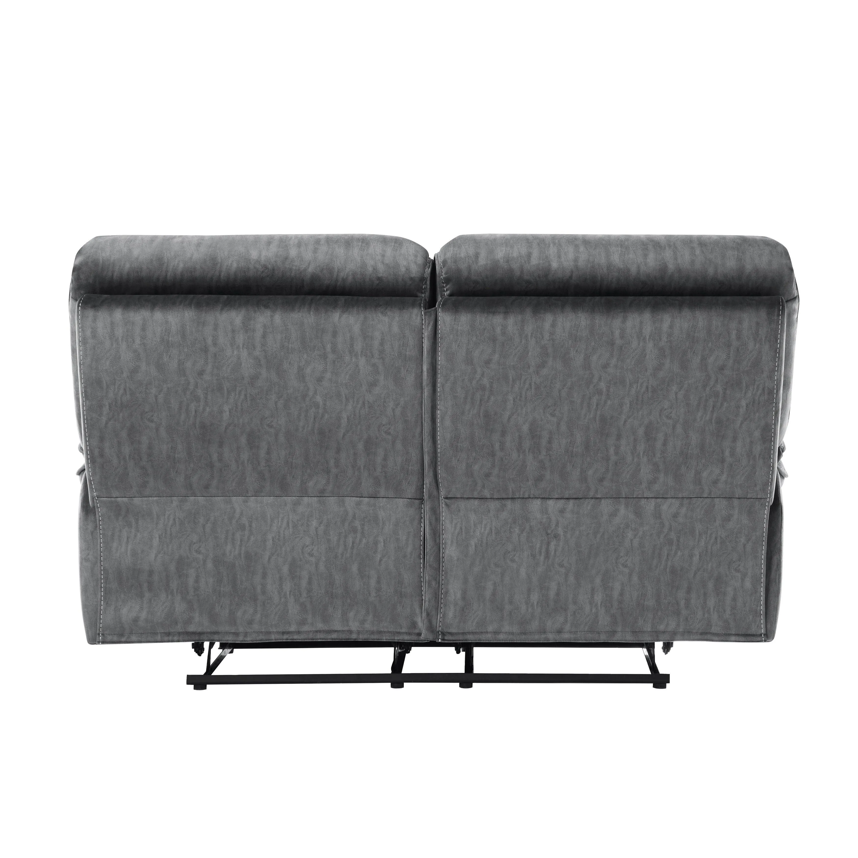 Muirfield Gray Double Reclining Loveseat - Image 4