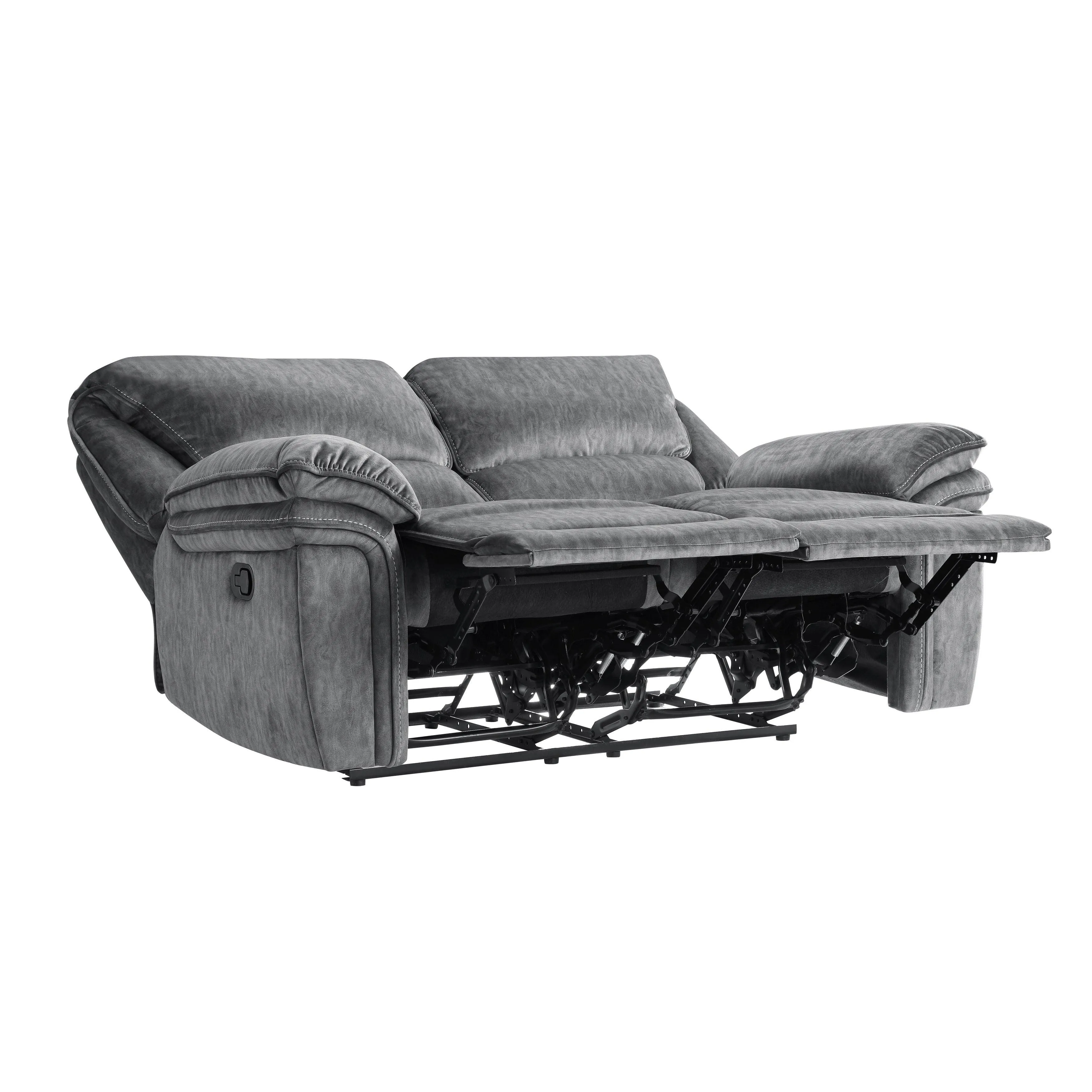 Muirfield Gray Double Reclining Loveseat - Image 5