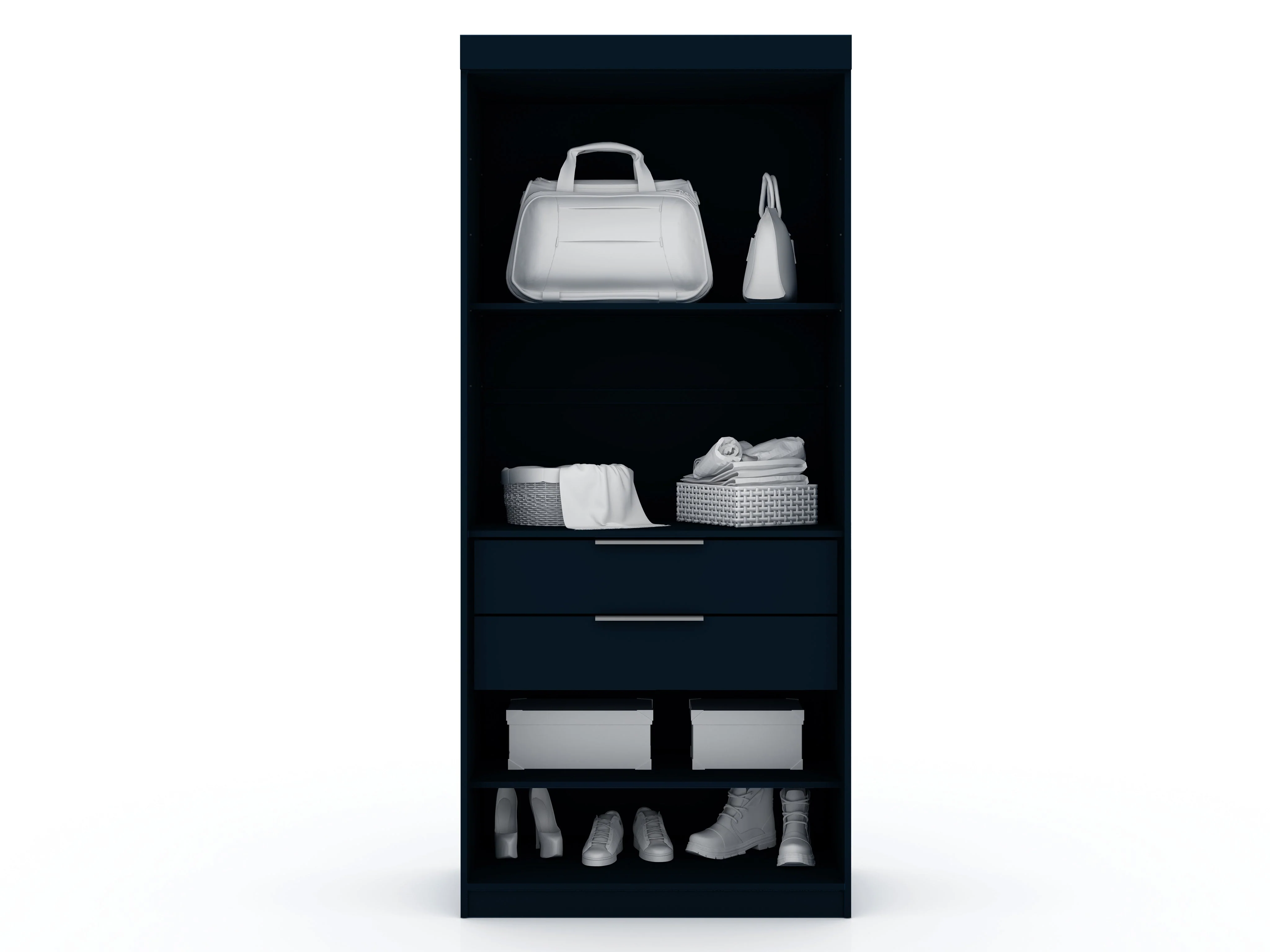 Mulberry 2.0 Sectional Wardrobe Closet in Tatiana Midnight Blue - Image 4
