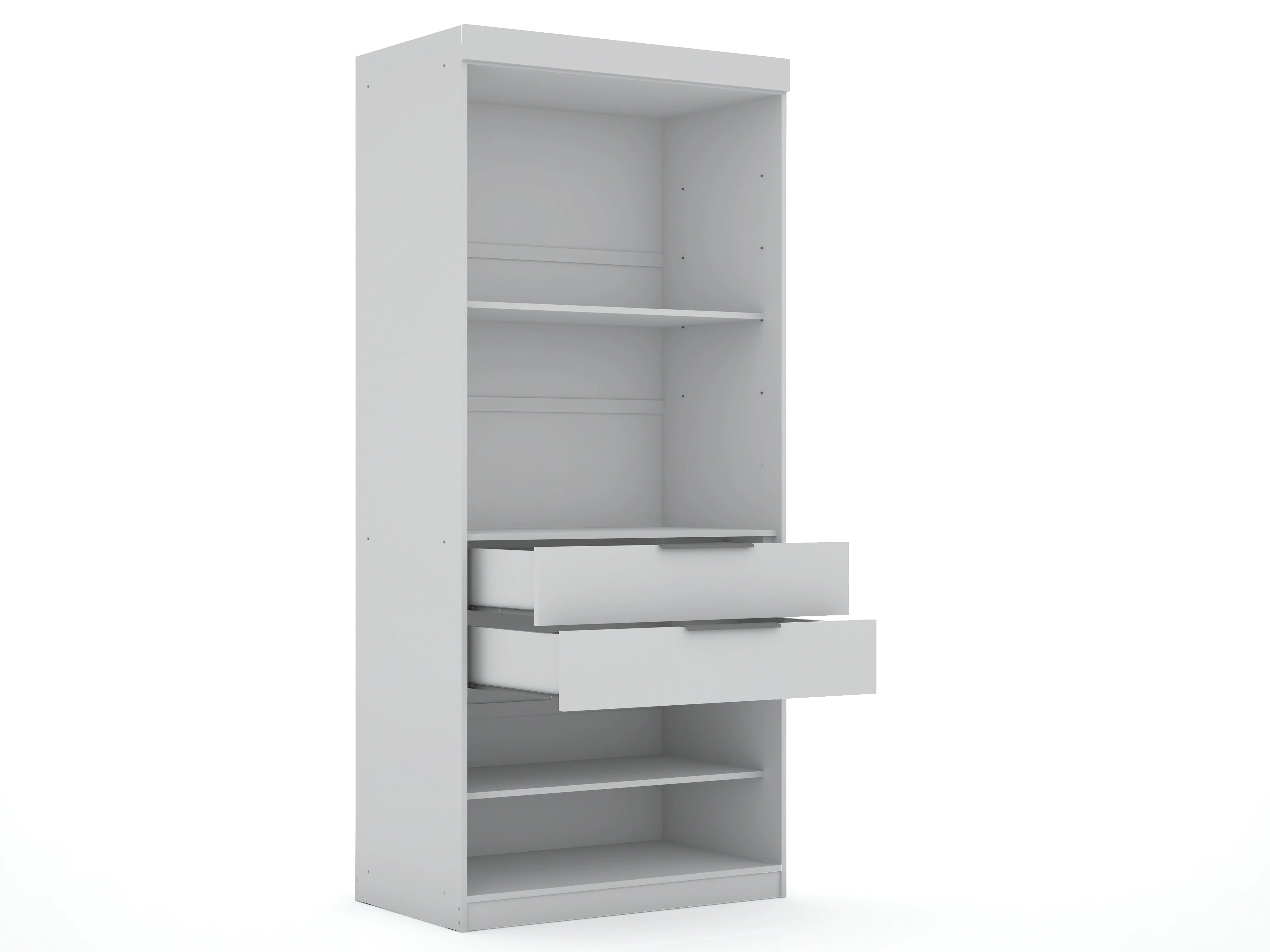 Mulberry 2.0 Wardrobe Closet in White (set of 2) - Image 4