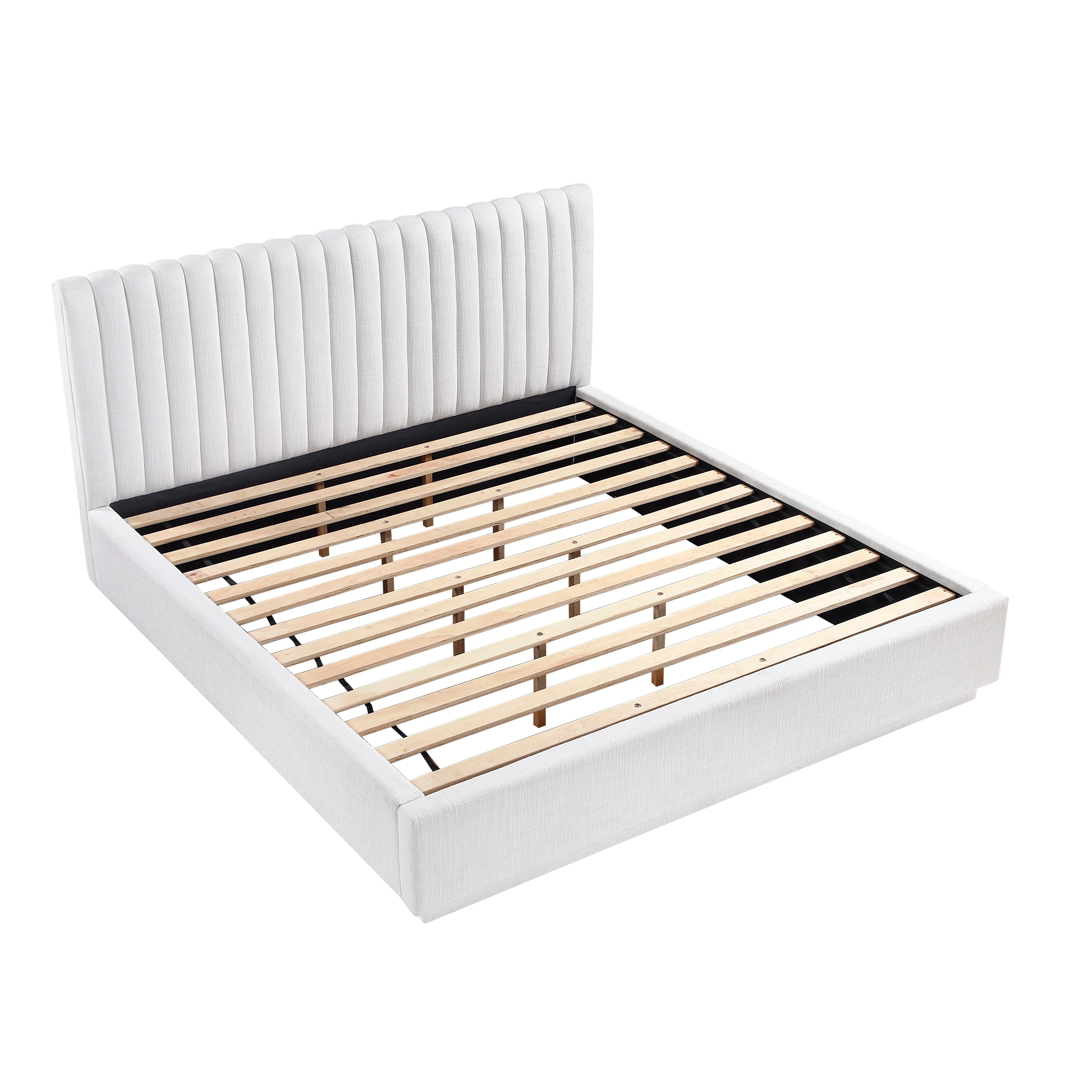 Mulvane Natural California King Upholstered Platform Bed - Image 5