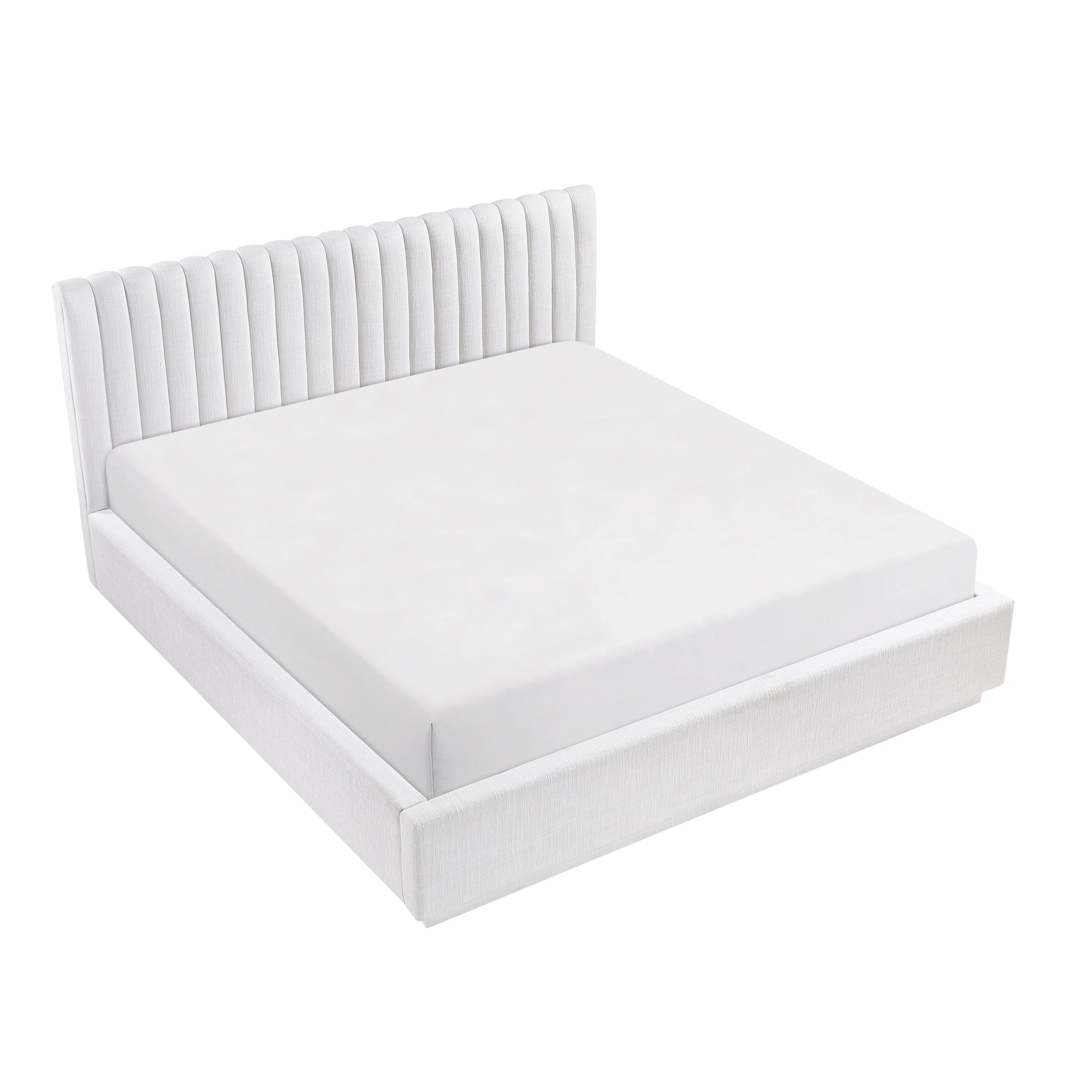Mulvane Natural Eastern King Upholstered Platform Bed - Image 5